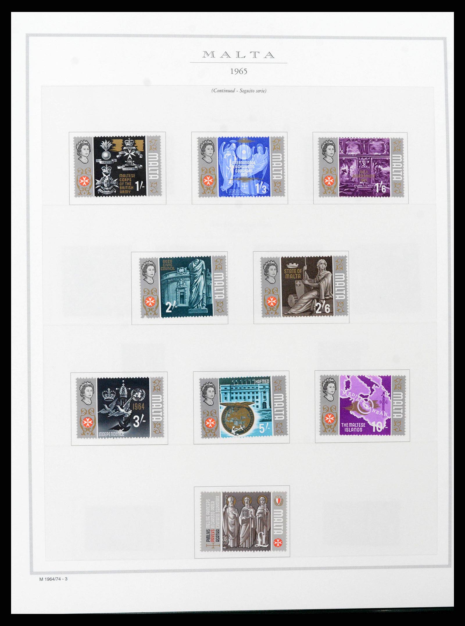 38958 0012 - Postzegelverzameling 38958 Malta 1937-2015.