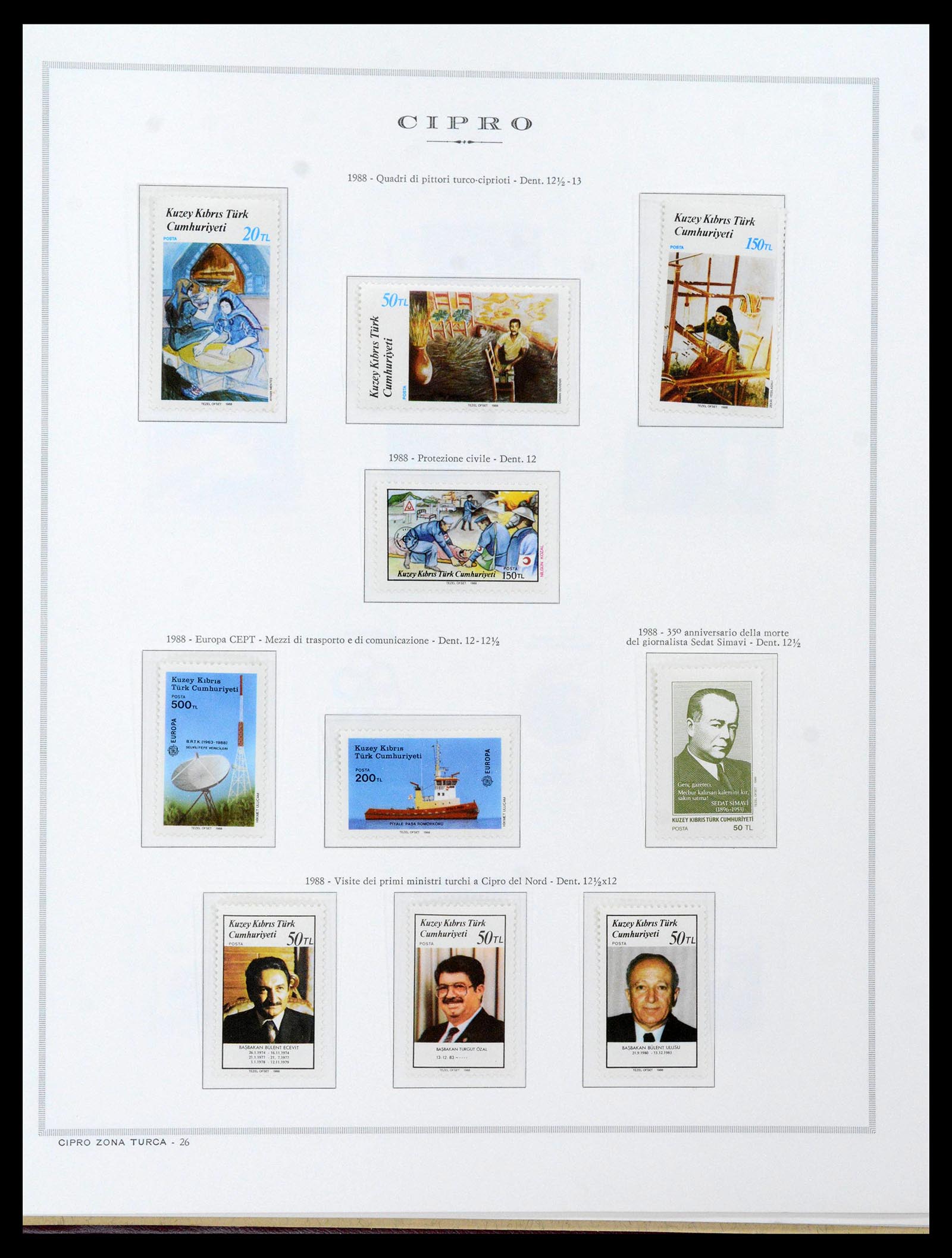 38965 0107 - Postzegelverzameling 38965 Cyprus 1894-1990.