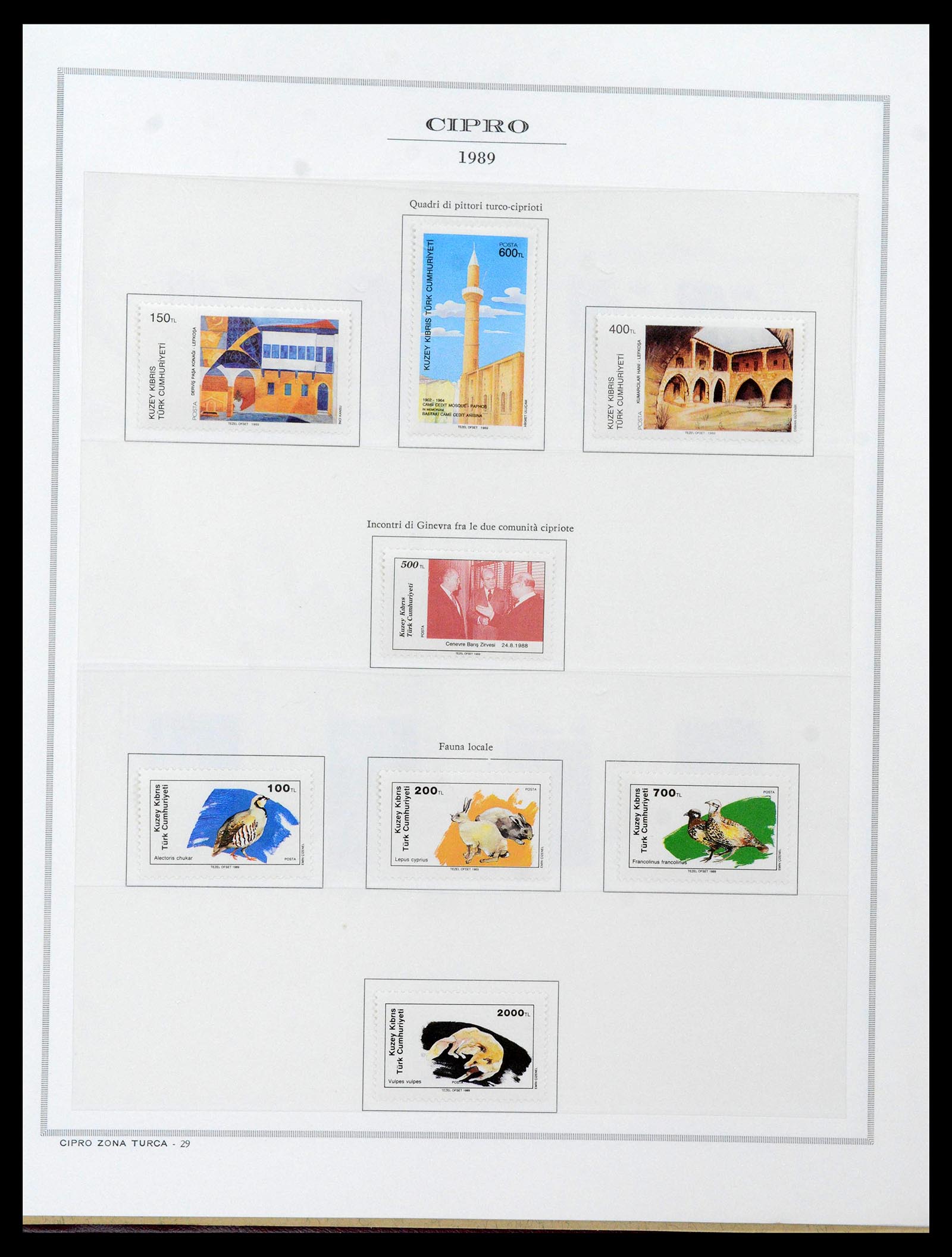 38965 0110 - Postzegelverzameling 38965 Cyprus 1894-1990.