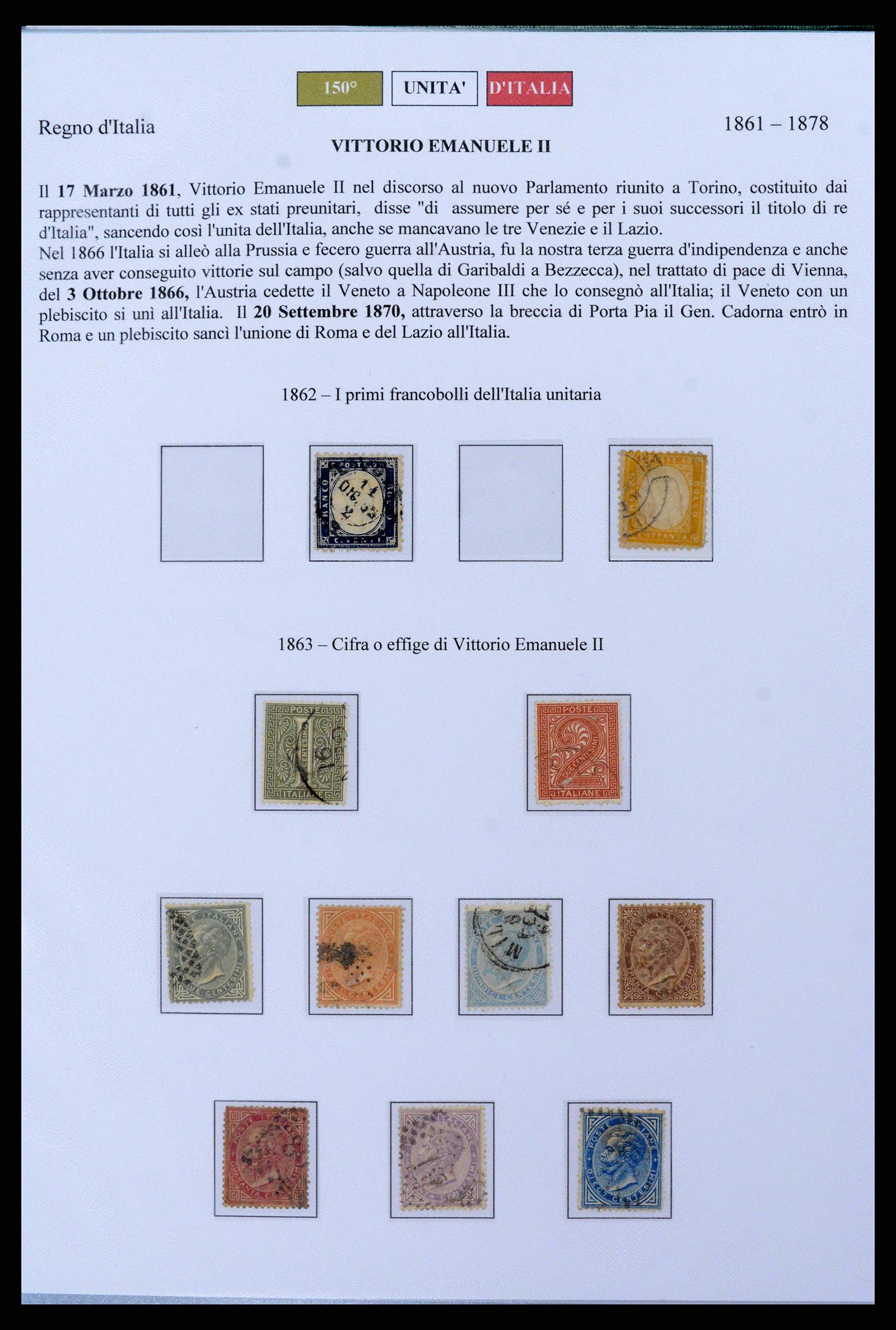 38967 0001 - Postzegelverzameling 38967 Italië/gebieden/koloniën 1861-2011.