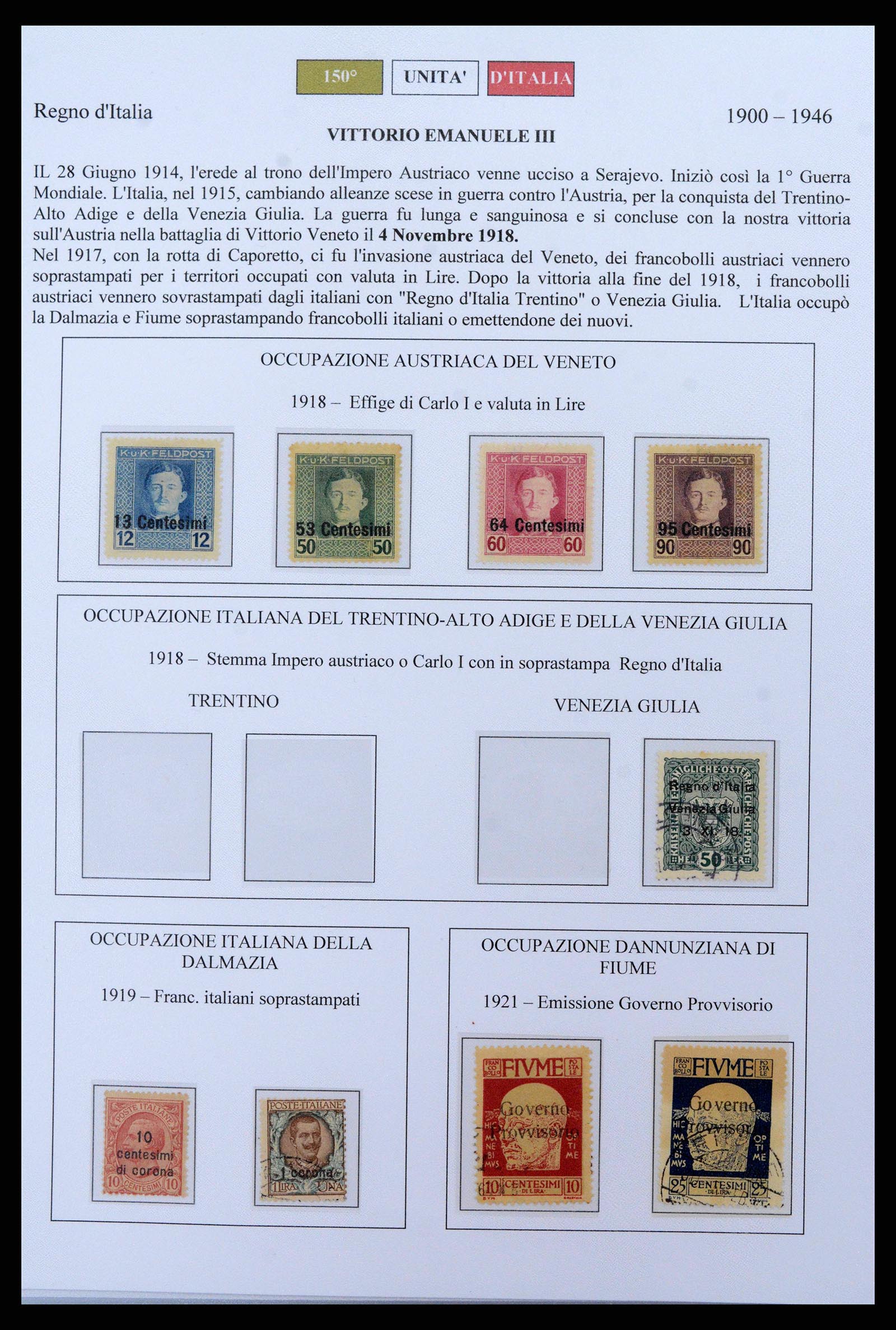 38967 0009 - Postzegelverzameling 38967 Italië/gebieden/koloniën 1861-2011.