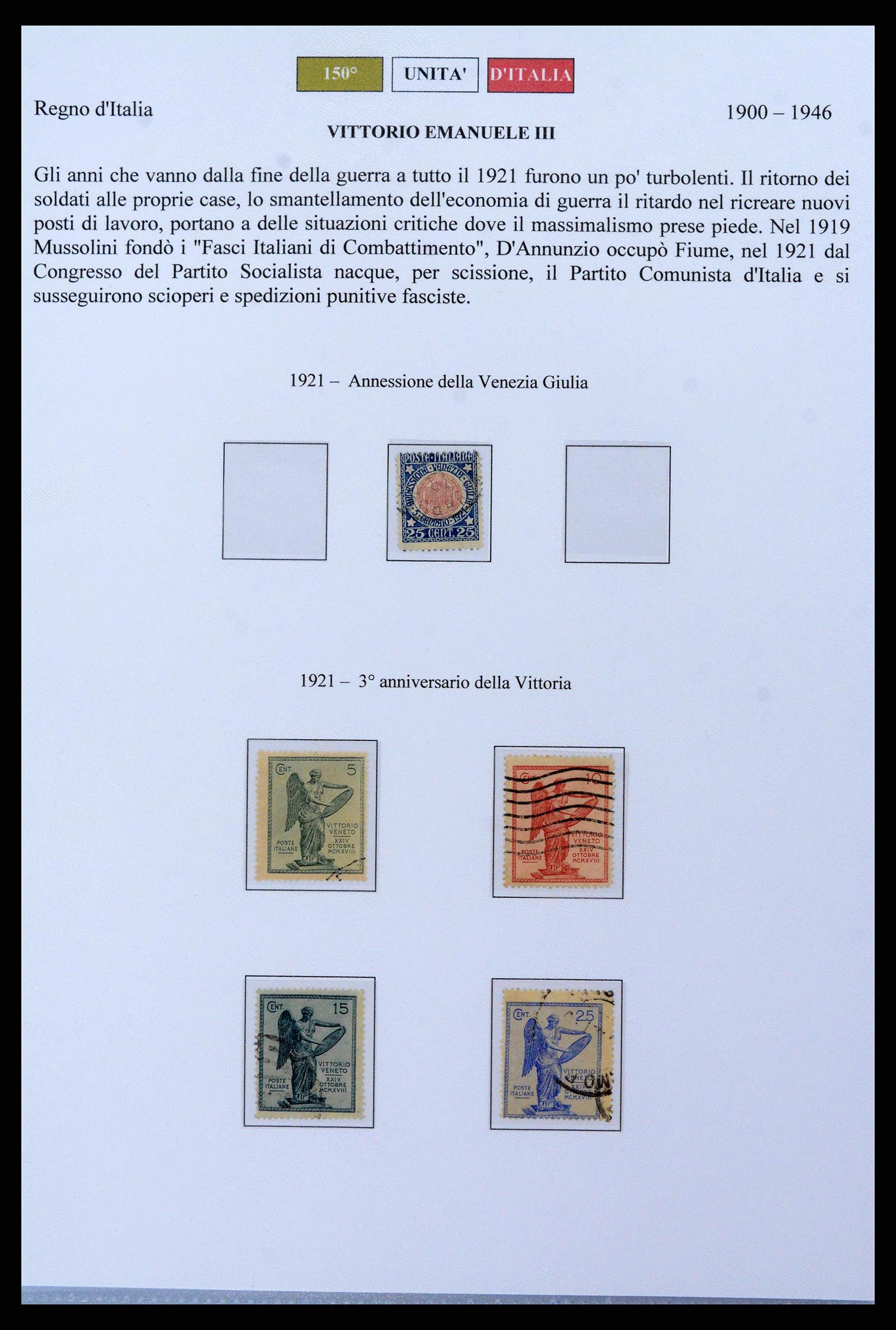 38967 0010 - Postzegelverzameling 38967 Italië/gebieden/koloniën 1861-2011.
