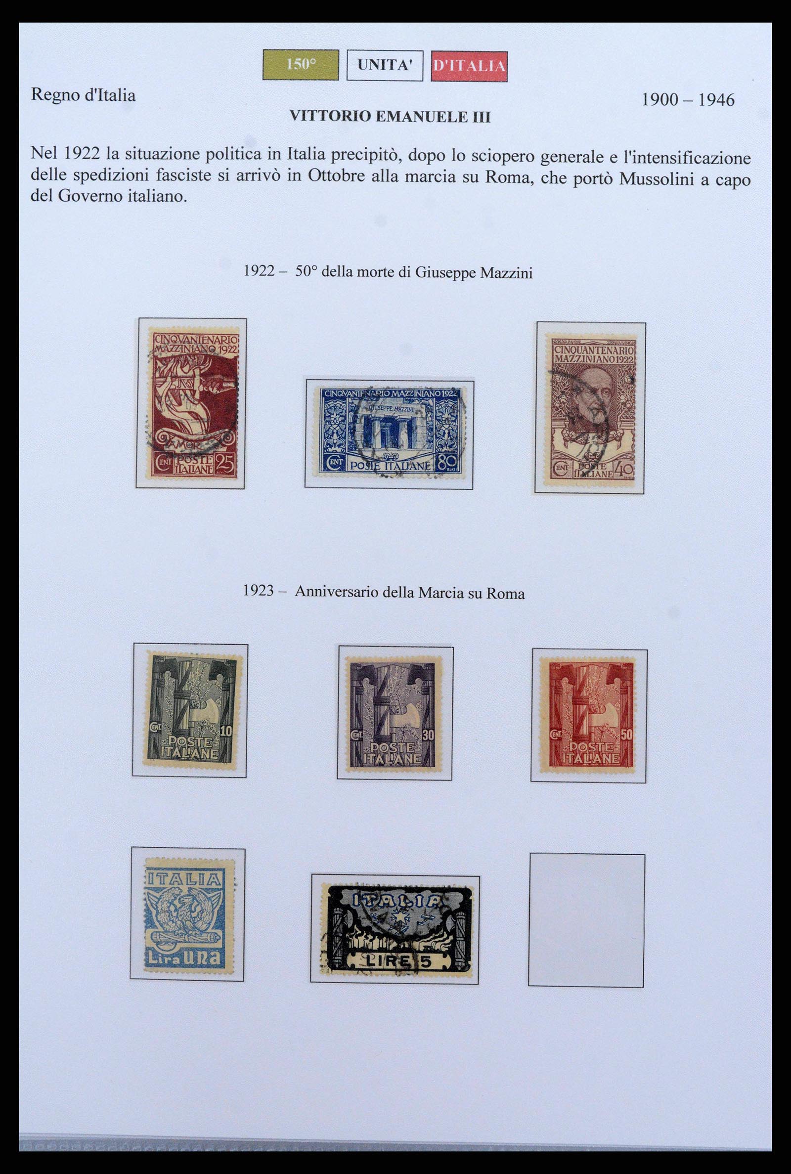 38967 0011 - Postzegelverzameling 38967 Italië/gebieden/koloniën 1861-2011.