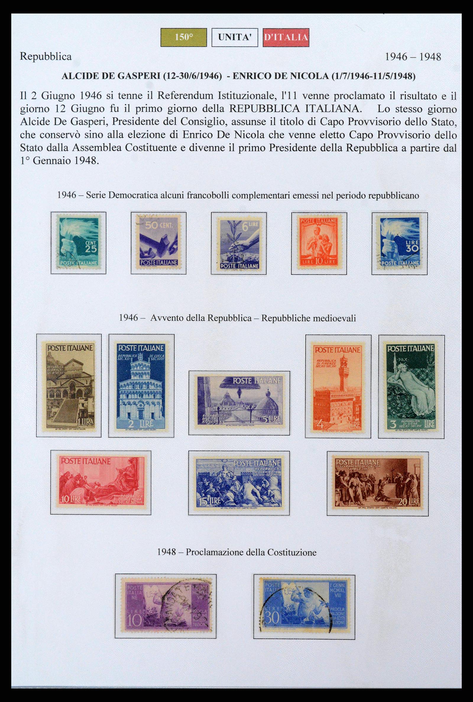 38967 0027 - Postzegelverzameling 38967 Italië/gebieden/koloniën 1861-2011.