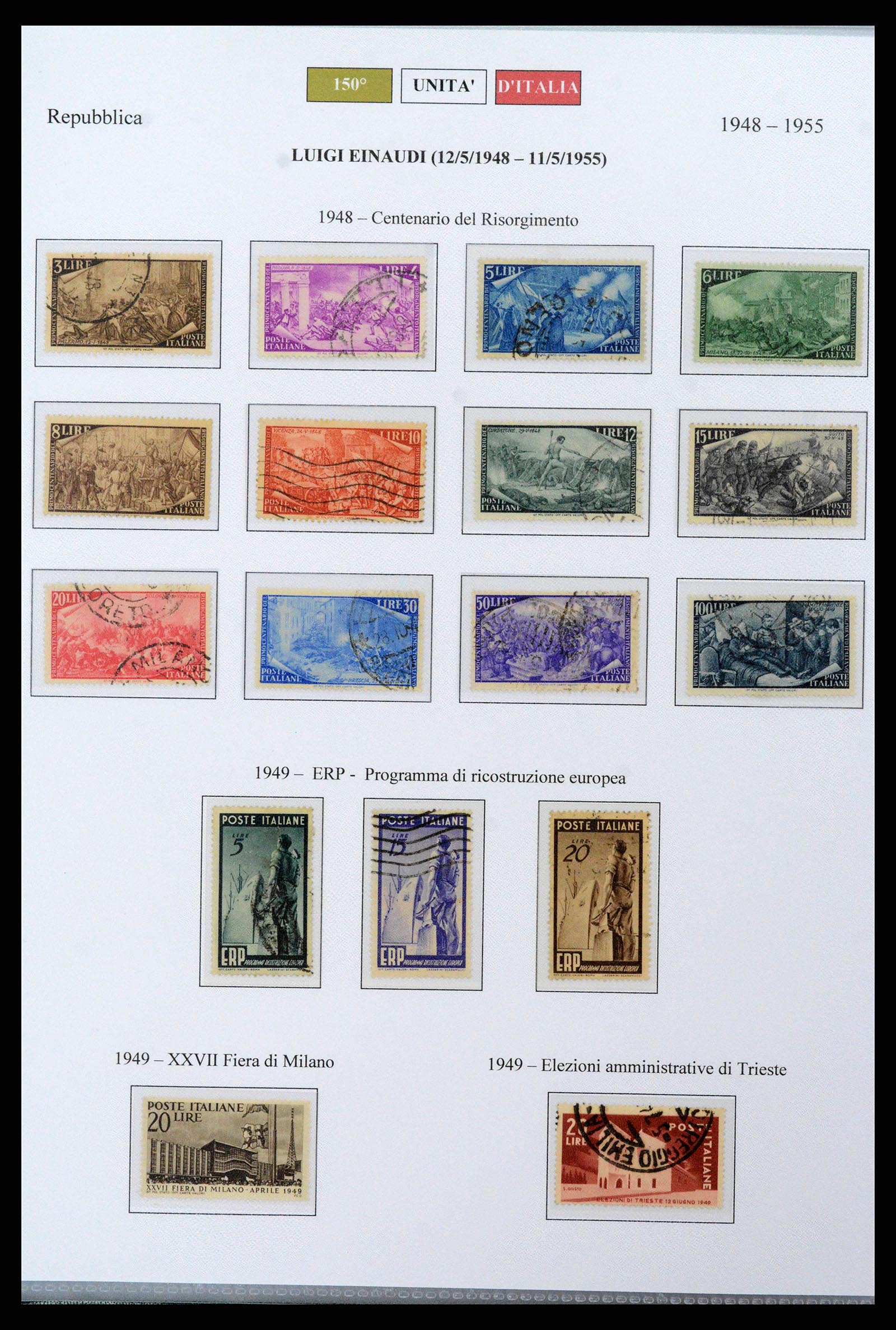 38967 0028 - Postzegelverzameling 38967 Italië/gebieden/koloniën 1861-2011.