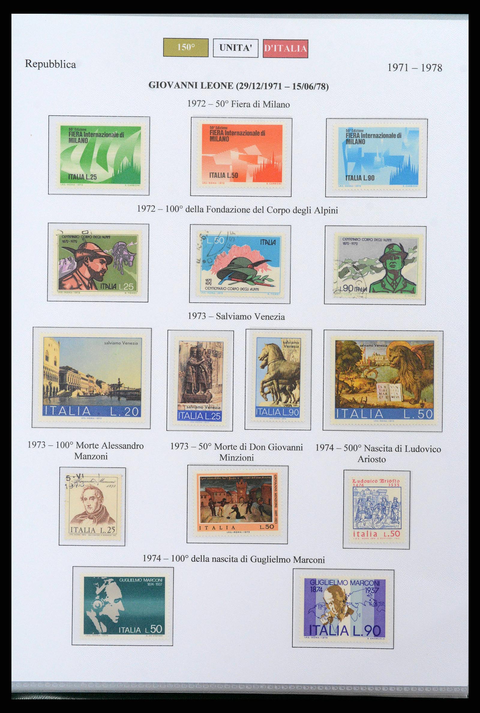 38967 0040 - Postzegelverzameling 38967 Italië/gebieden/koloniën 1861-2011.