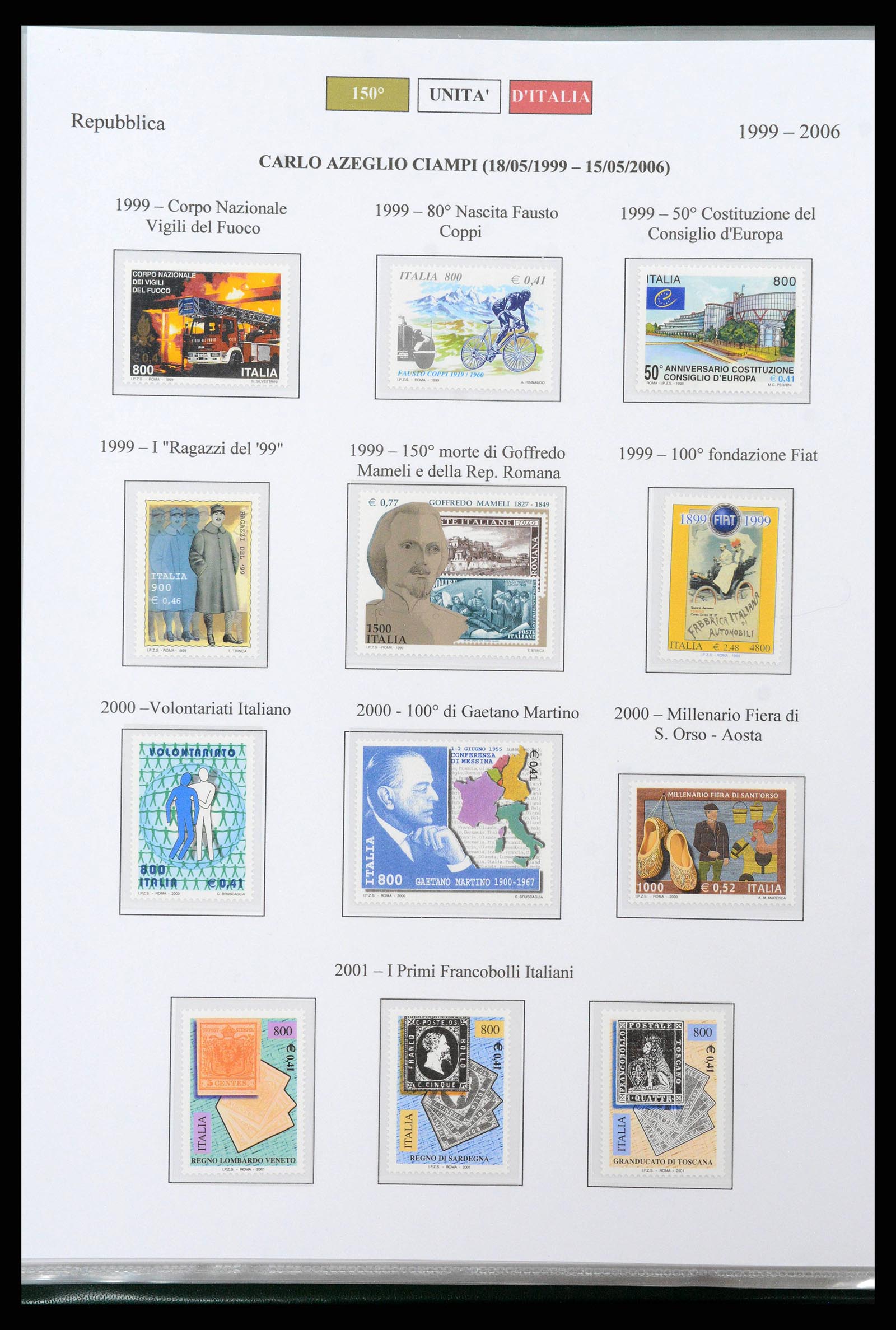 38967 0052 - Postzegelverzameling 38967 Italië/gebieden/koloniën 1861-2011.