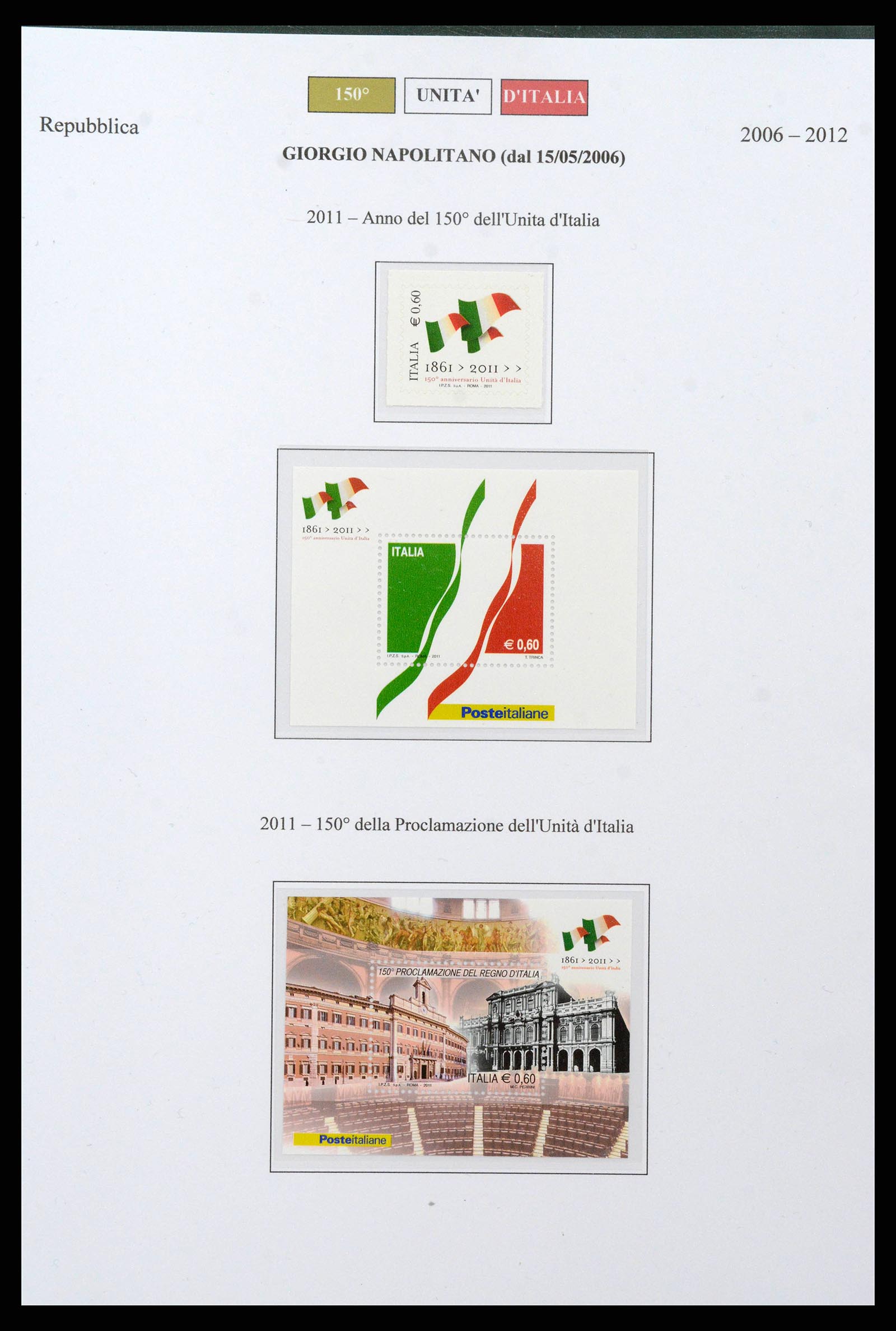 38967 0059 - Postzegelverzameling 38967 Italië/gebieden/koloniën 1861-2011.
