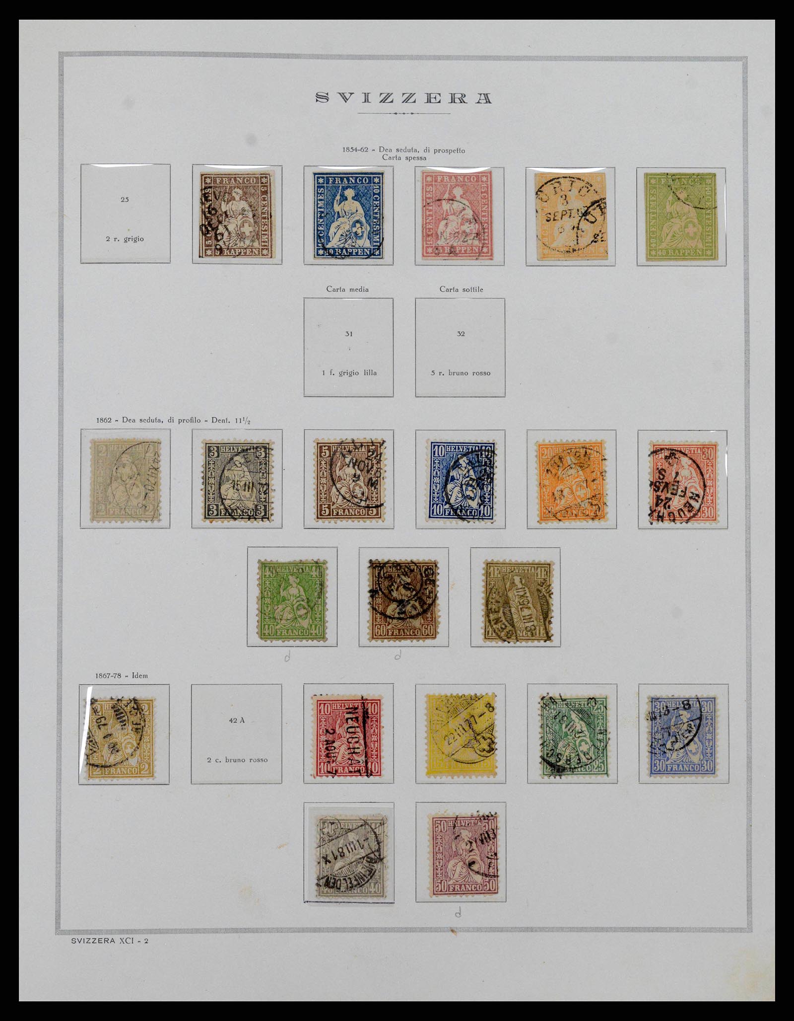 38968 0002 - Stamp collection 38968 Switzerland 1852-2020.
