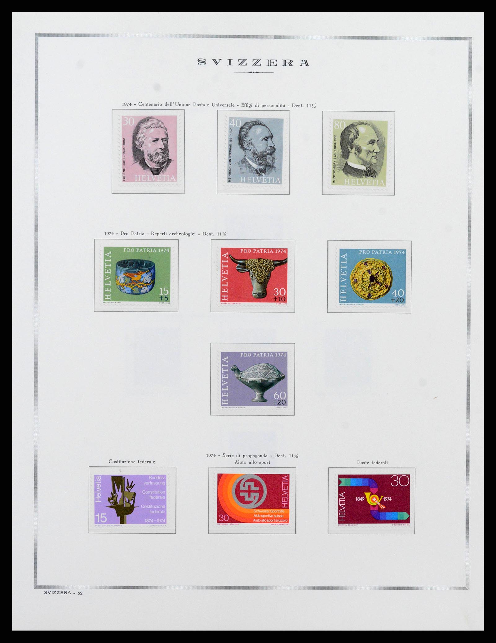 38968 0071 - Stamp collection 38968 Switzerland 1852-2020.