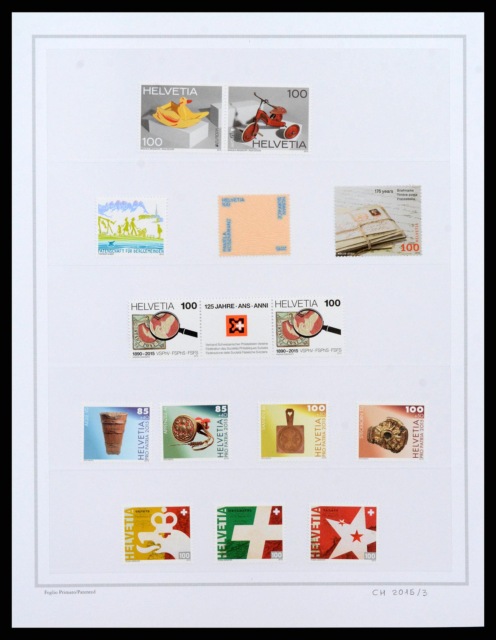 38968 0161 - Stamp collection 38968 Switzerland 1852-2020.