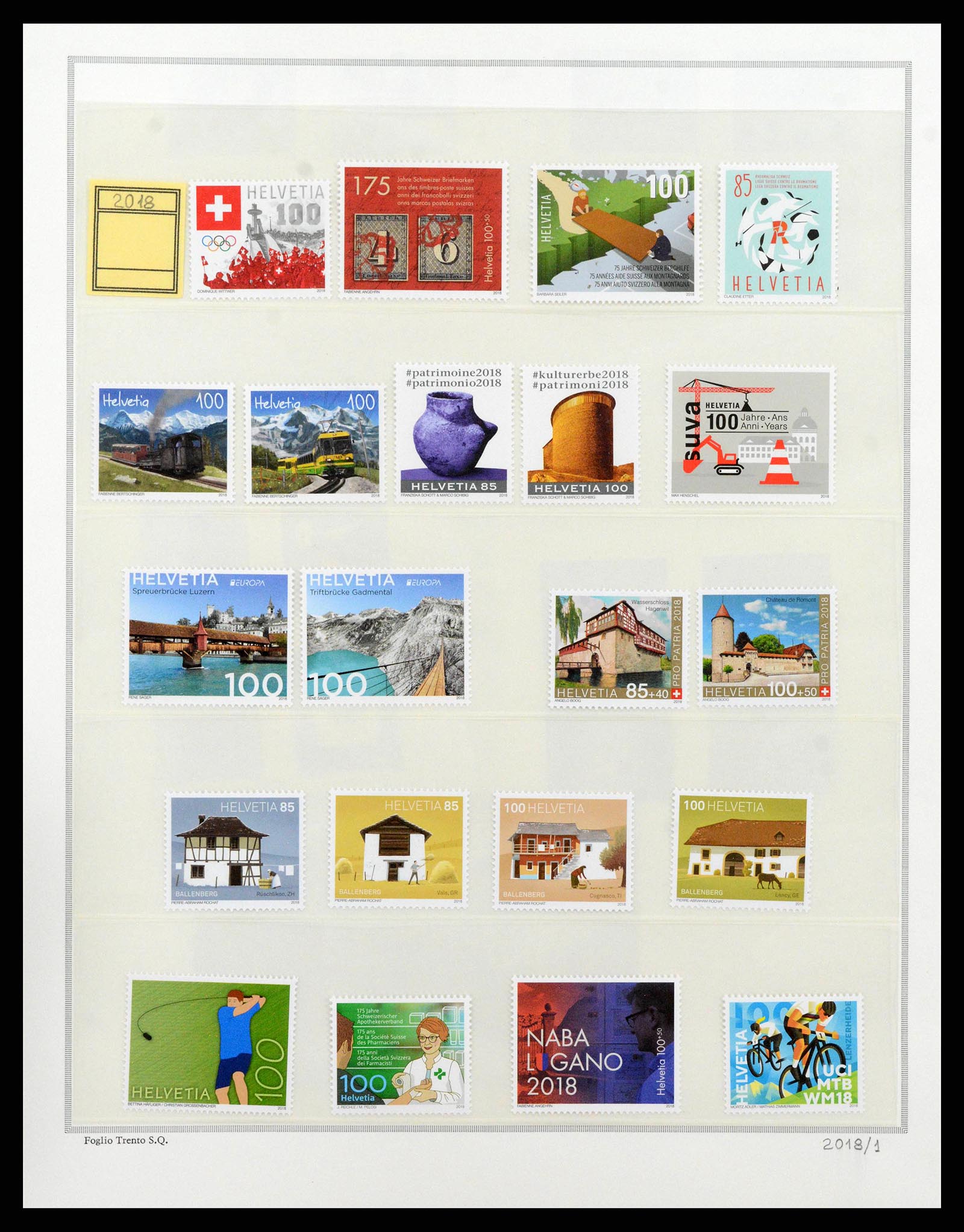38968 0169 - Stamp collection 38968 Switzerland 1852-2020.