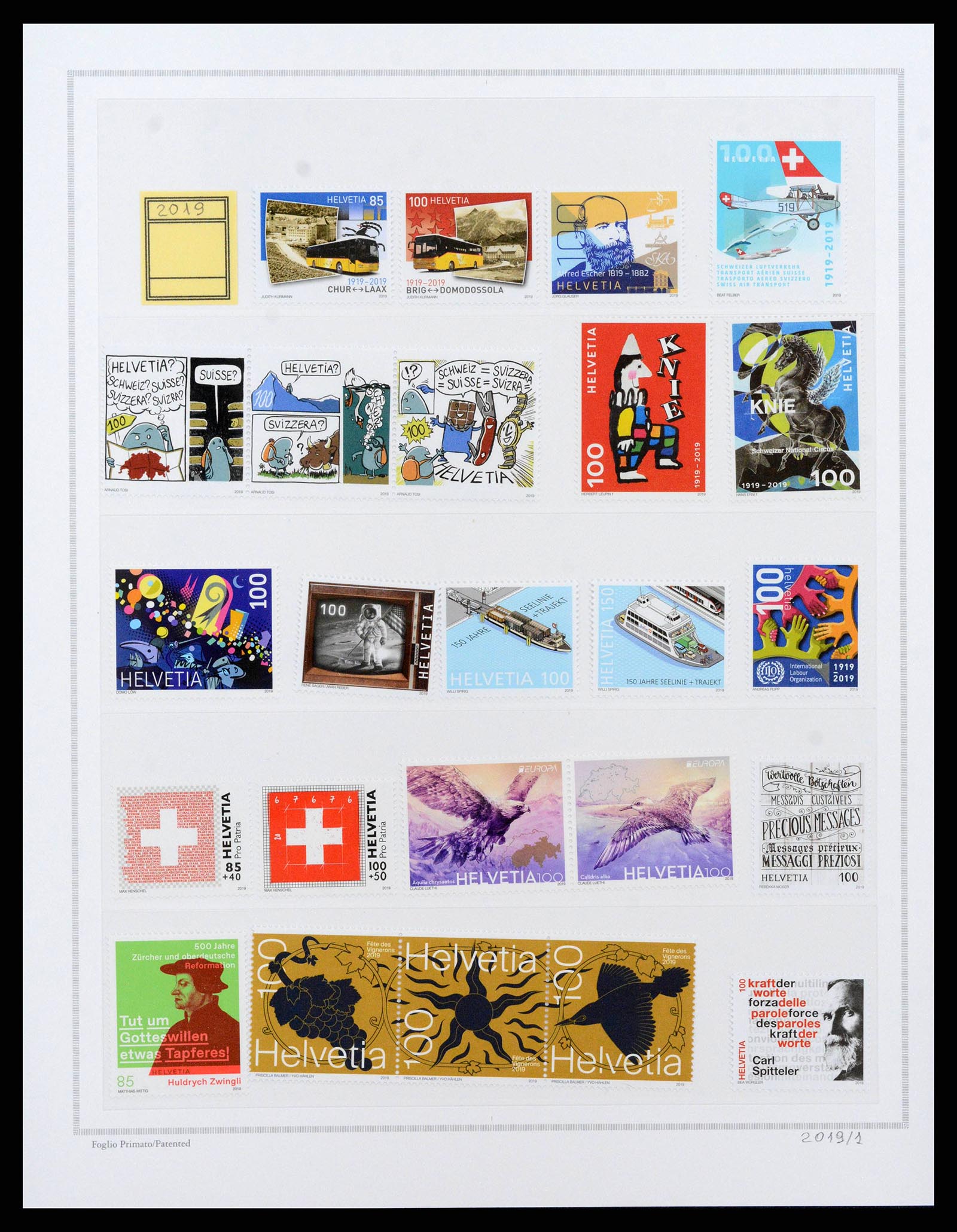38968 0172 - Stamp collection 38968 Switzerland 1852-2020.