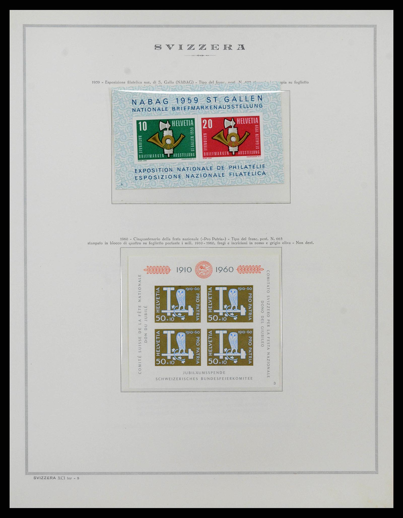 38968 0191 - Stamp collection 38968 Switzerland 1852-2020.