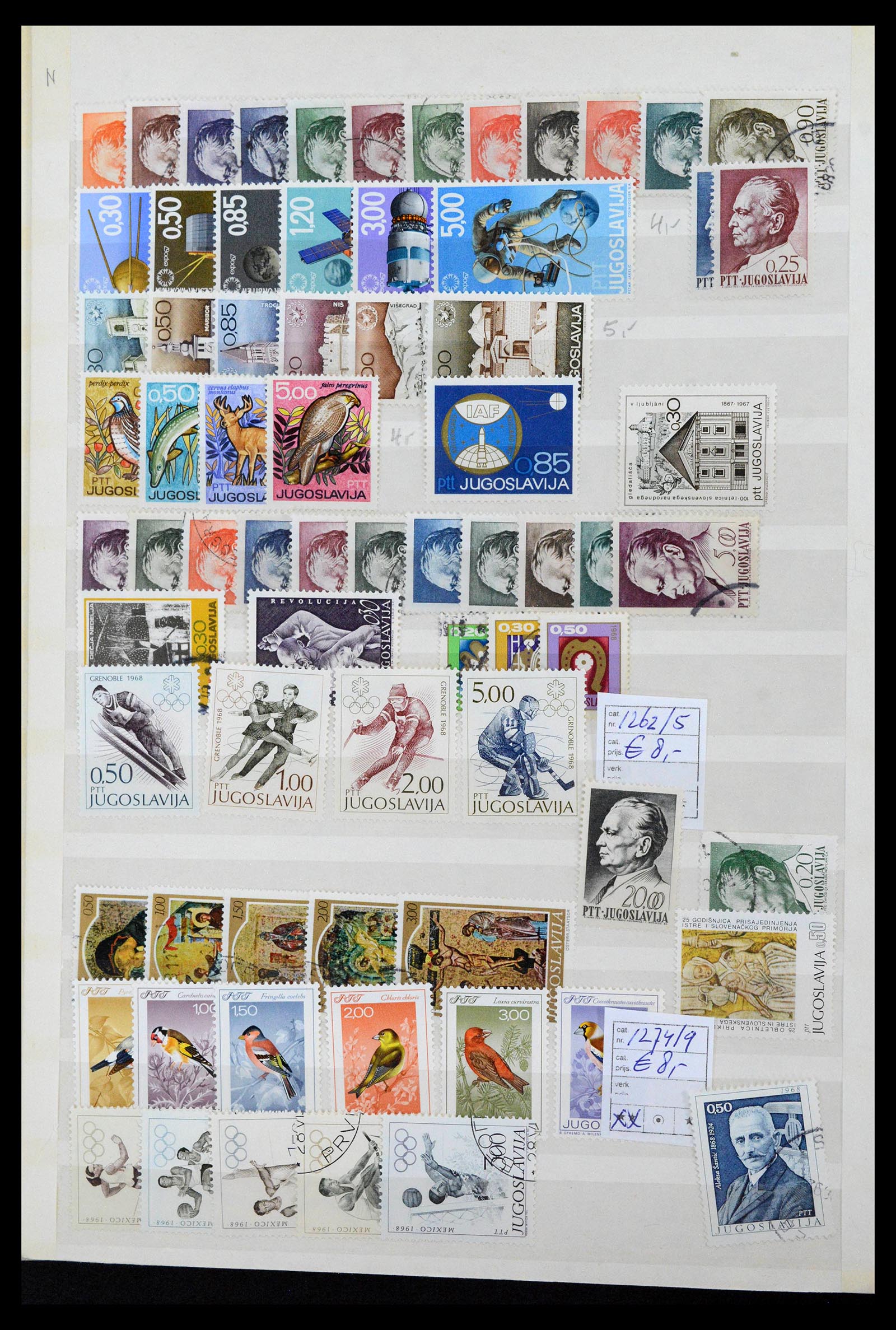 38969 0041 - Postzegelverzameling 38969 Joegoslavië 1918-2007.