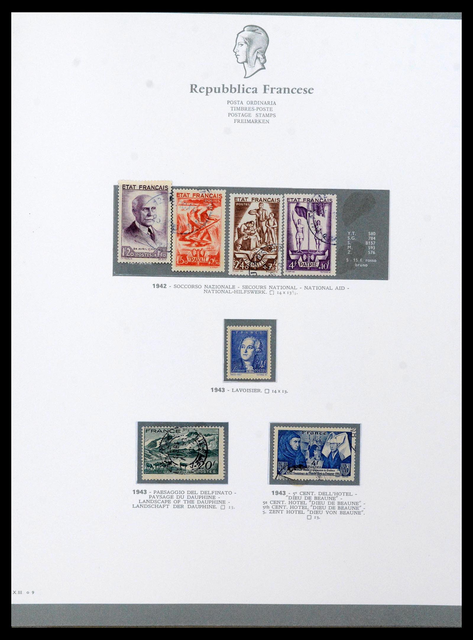 38970 0042 - Stamp collection 38970 France 1849-2015.