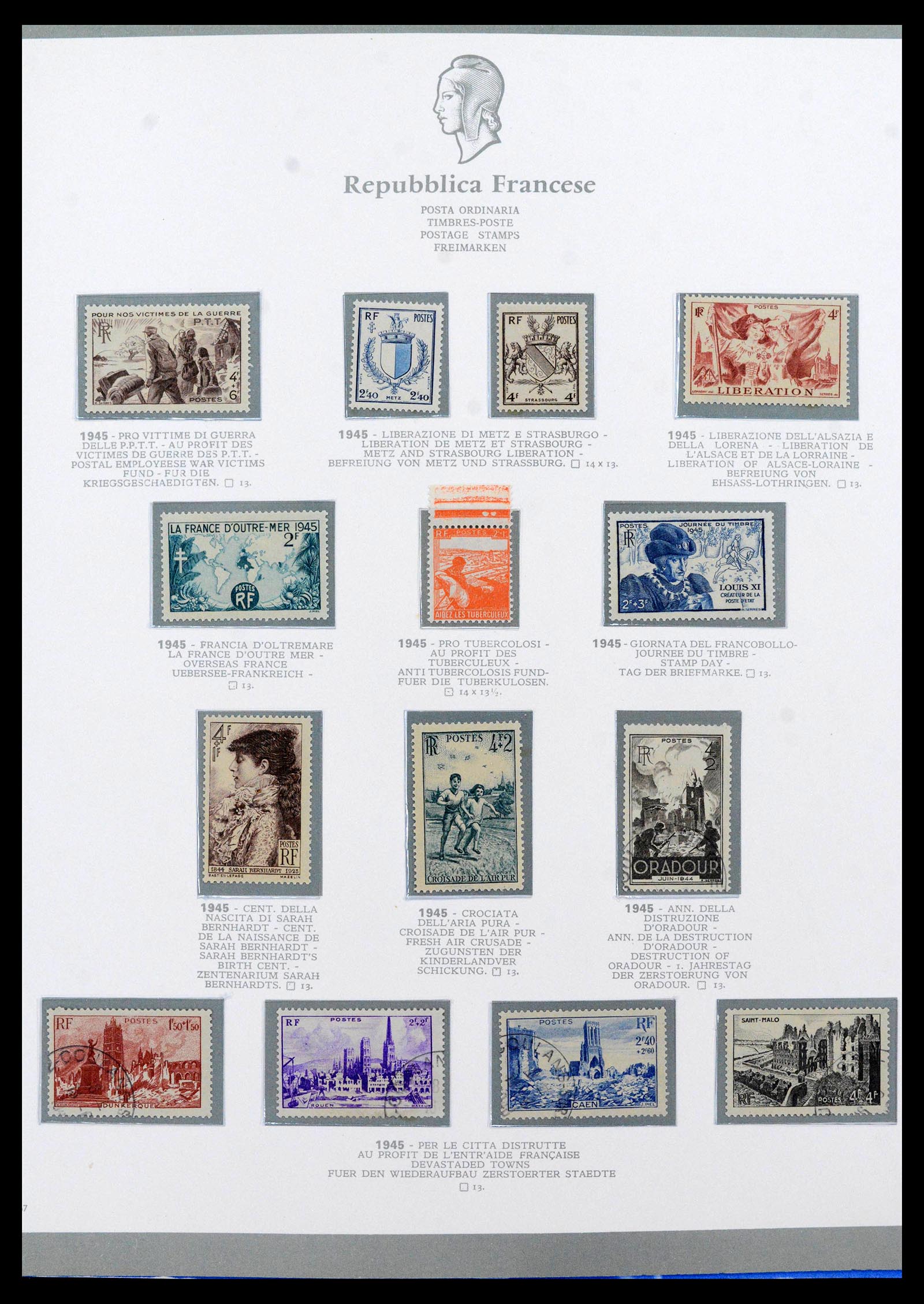 38970 0053 - Stamp collection 38970 France 1849-2015.