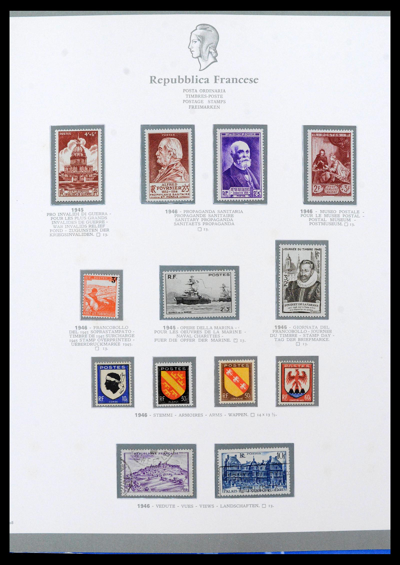 38970 0054 - Stamp collection 38970 France 1849-2015.