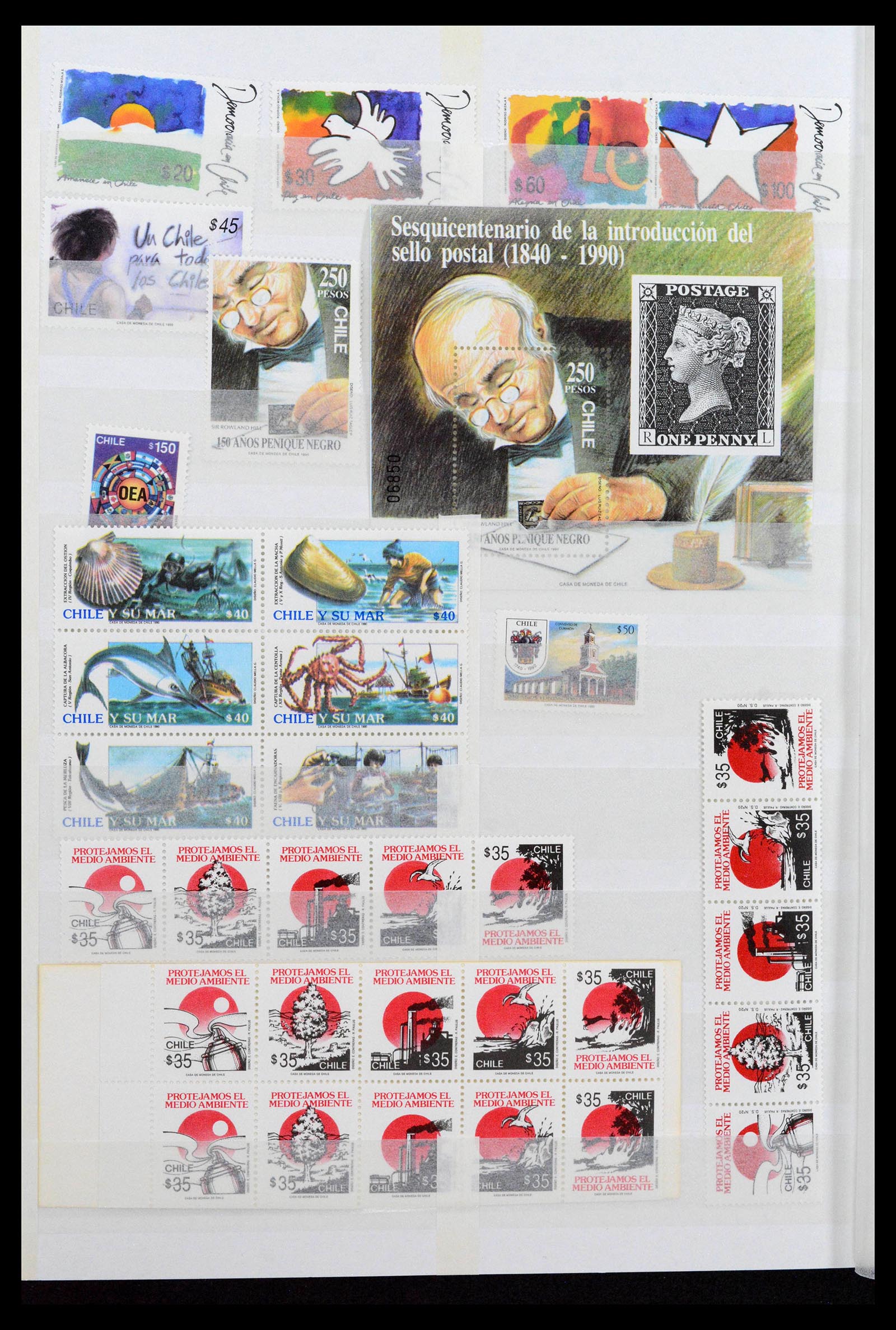 38971 0028 - Stamp collection 38971 Chile 1923-2008.