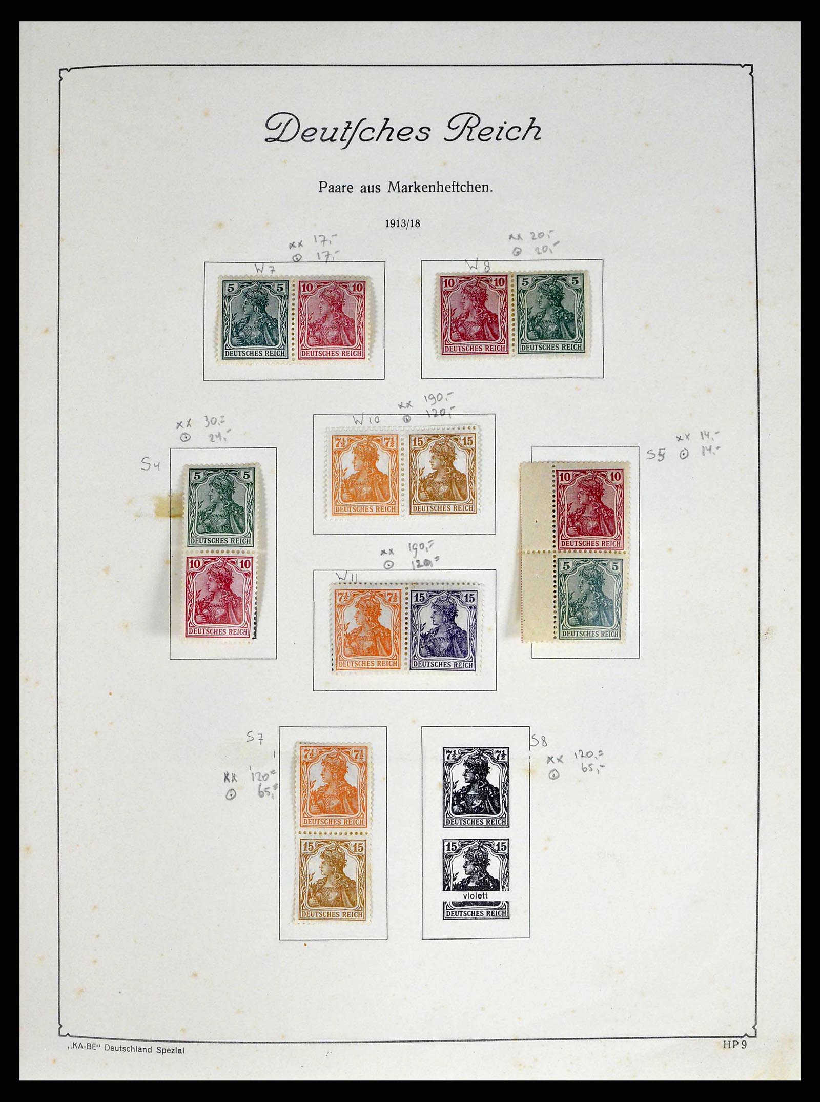 38984 0001 - Stamp collection 38984 German Reich combinations 1913-1940.