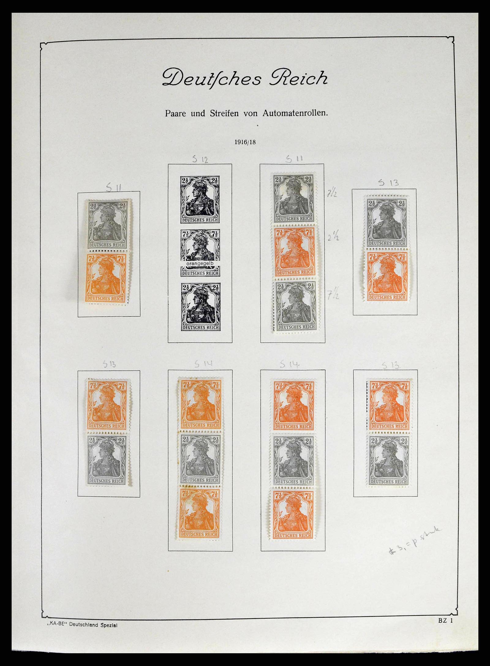 38984 0003 - Stamp collection 38984 German Reich combinations 1913-1940.