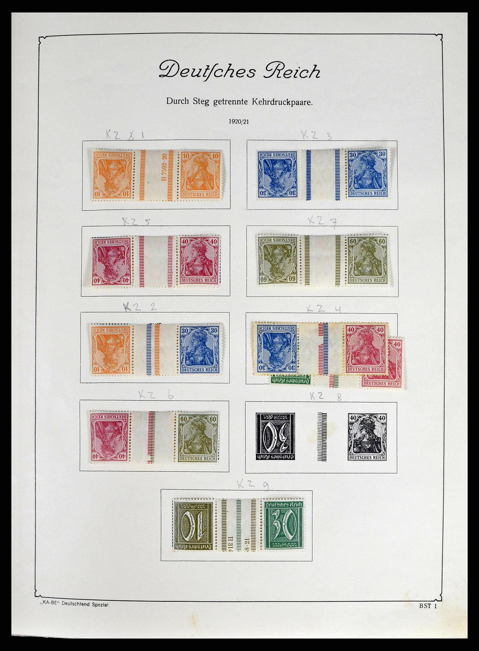 38984 0004 - Stamp collection 38984 German Reich combinations 1913-1940.