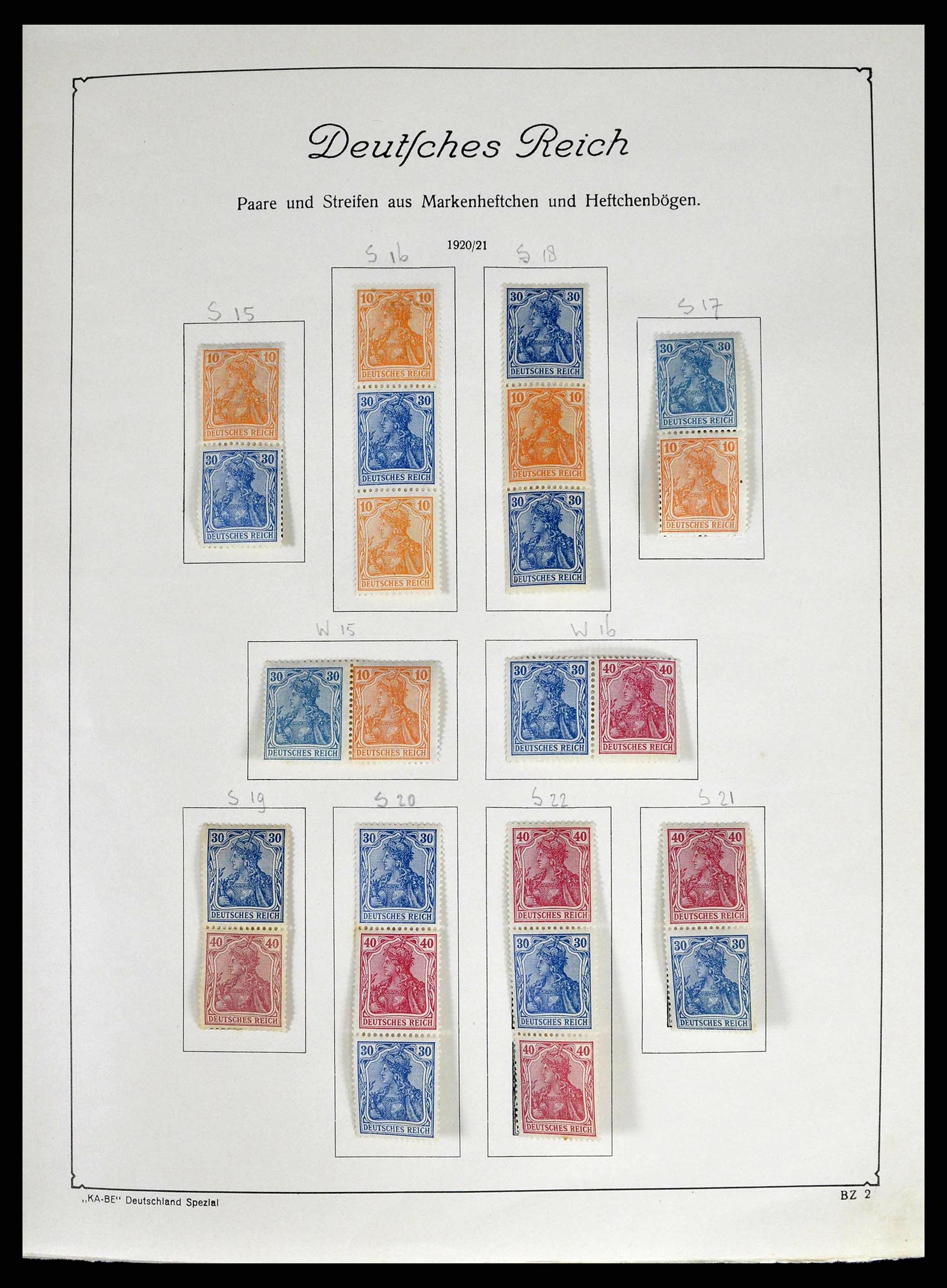 38984 0005 - Stamp collection 38984 German Reich combinations 1913-1940.