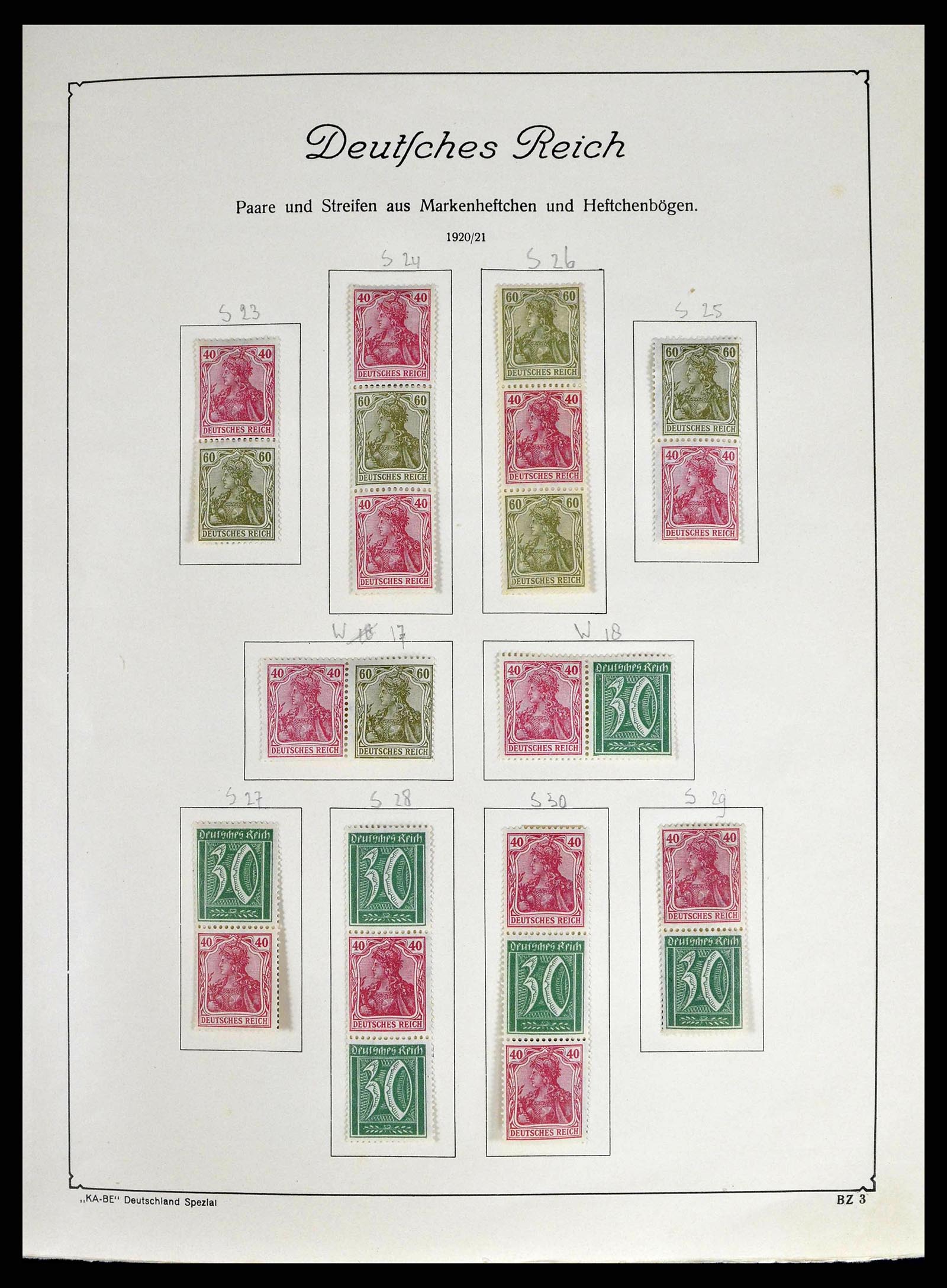 38984 0006 - Stamp collection 38984 German Reich combinations 1913-1940.
