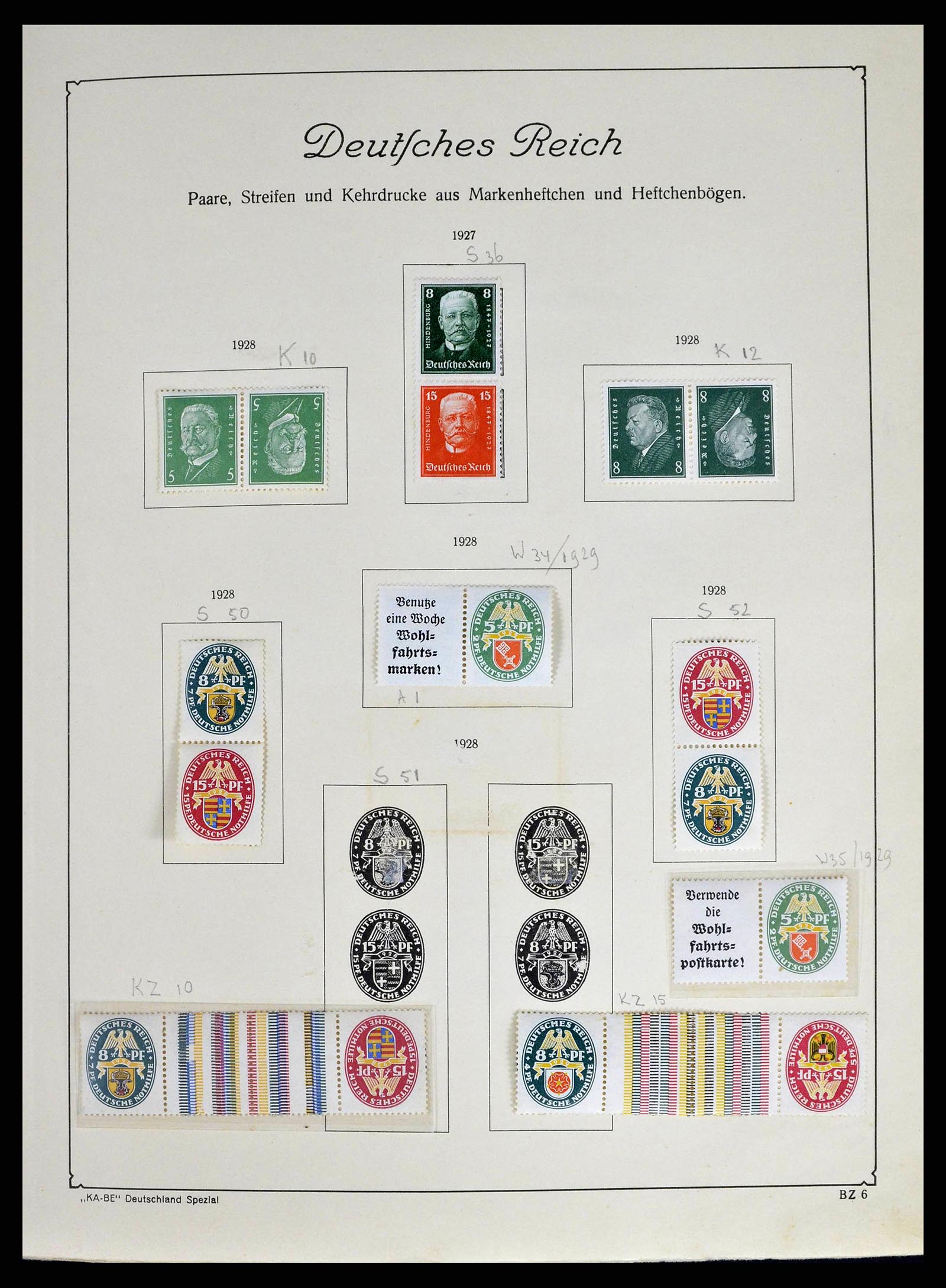 38984 0008 - Stamp collection 38984 German Reich combinations 1913-1940.