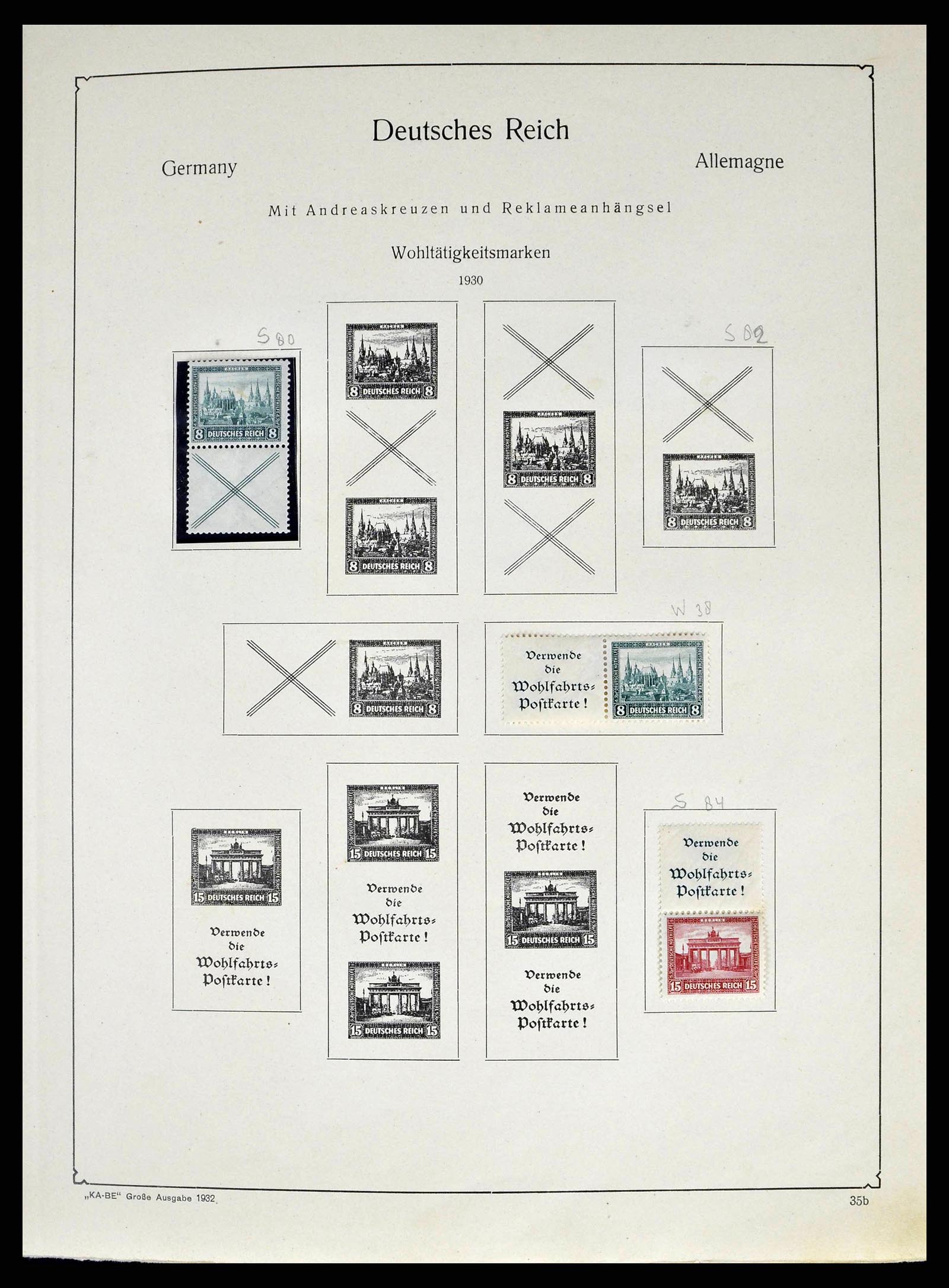 38984 0010 - Stamp collection 38984 German Reich combinations 1913-1940.