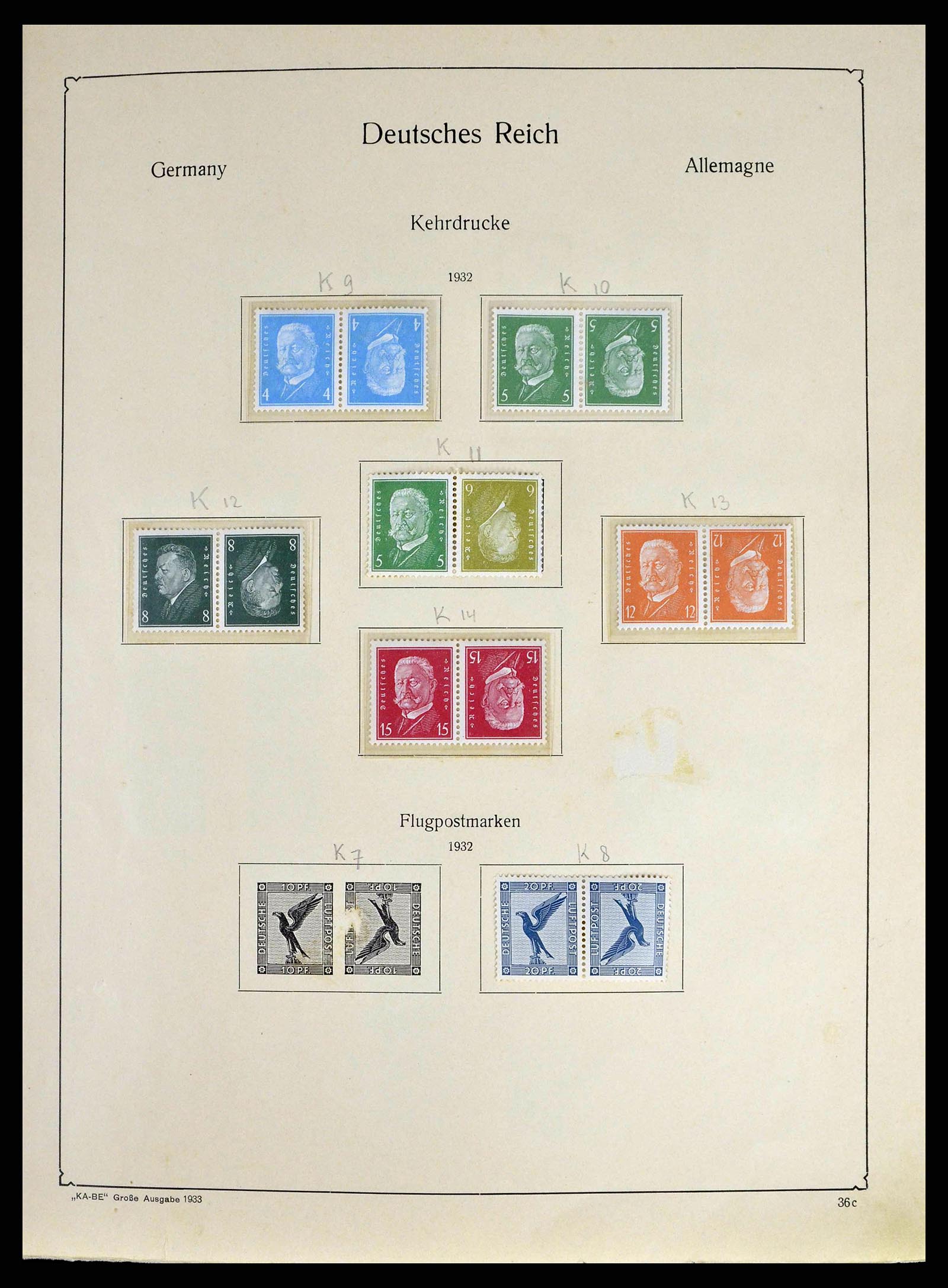 38984 0012 - Stamp collection 38984 German Reich combinations 1913-1940.