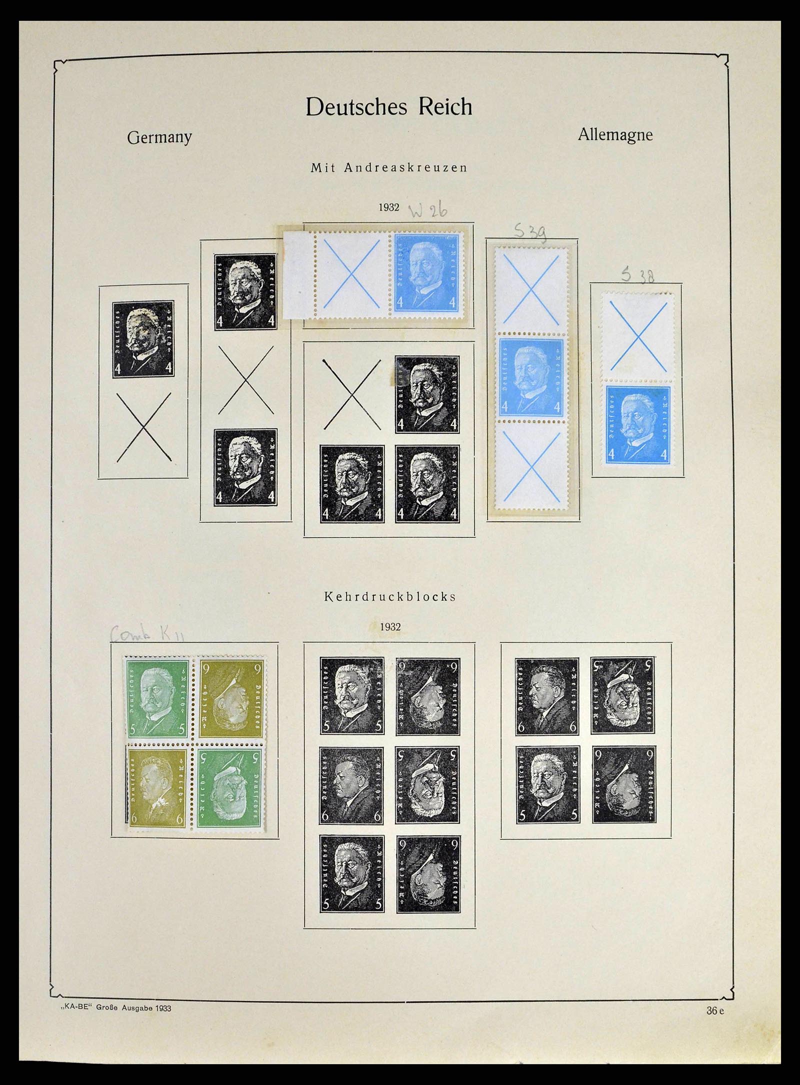 38984 0014 - Stamp collection 38984 German Reich combinations 1913-1940.