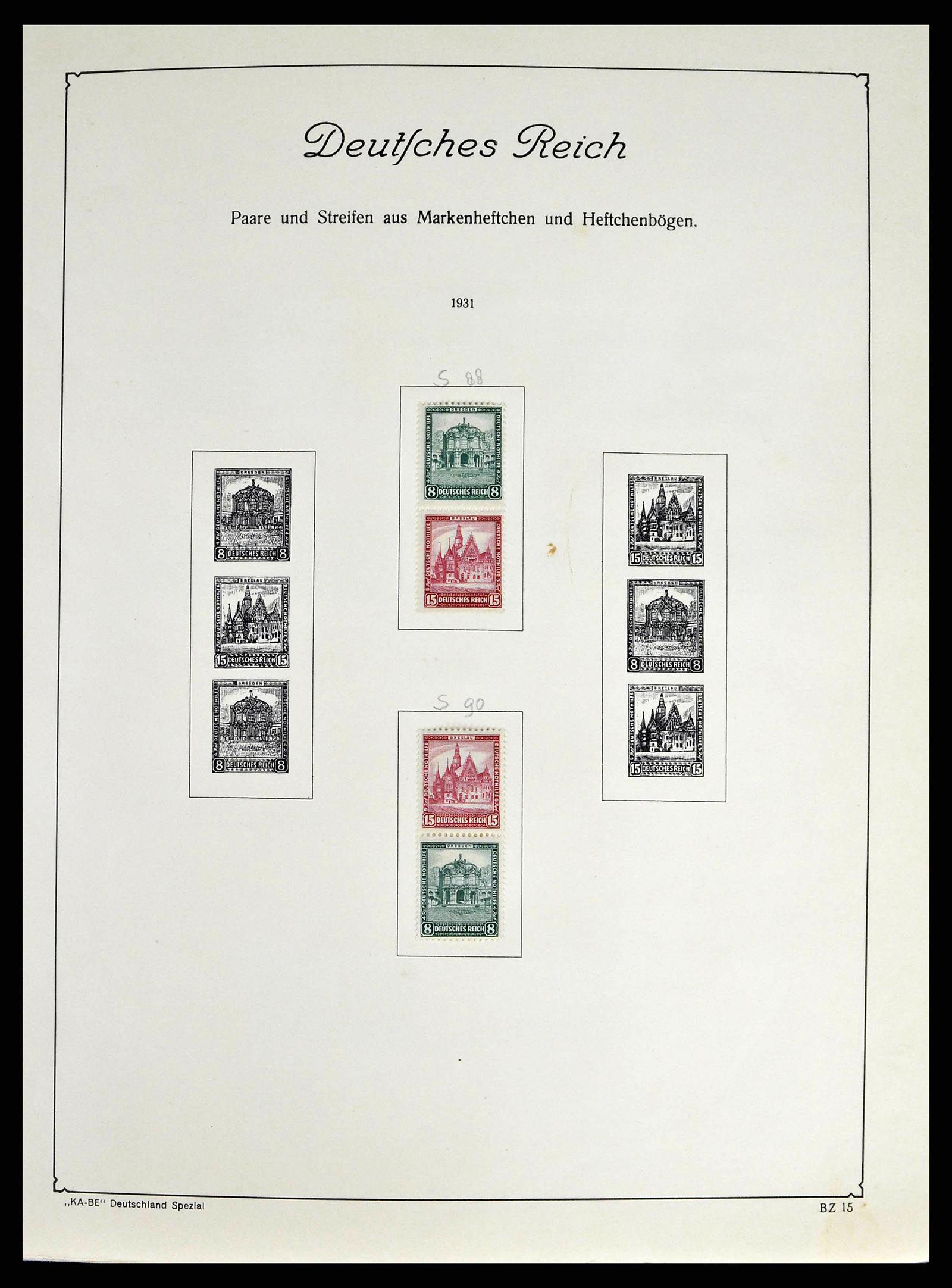 38984 0015 - Stamp collection 38984 German Reich combinations 1913-1940.