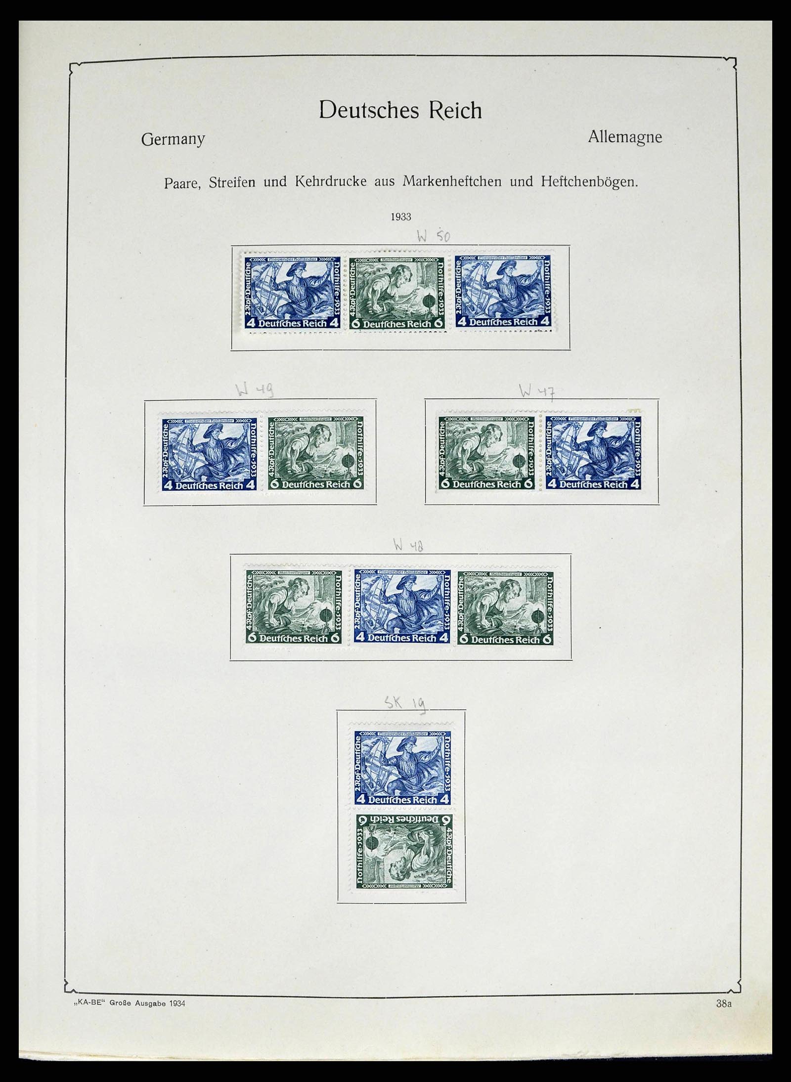 38984 0017 - Stamp collection 38984 German Reich combinations 1913-1940.