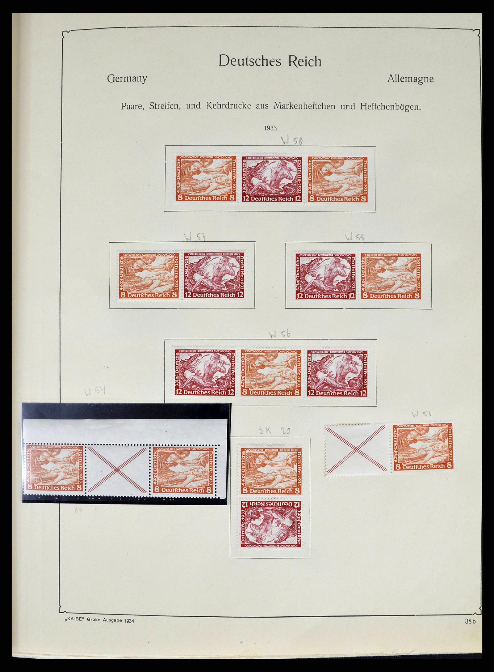 38984 0018 - Stamp collection 38984 German Reich combinations 1913-1940.