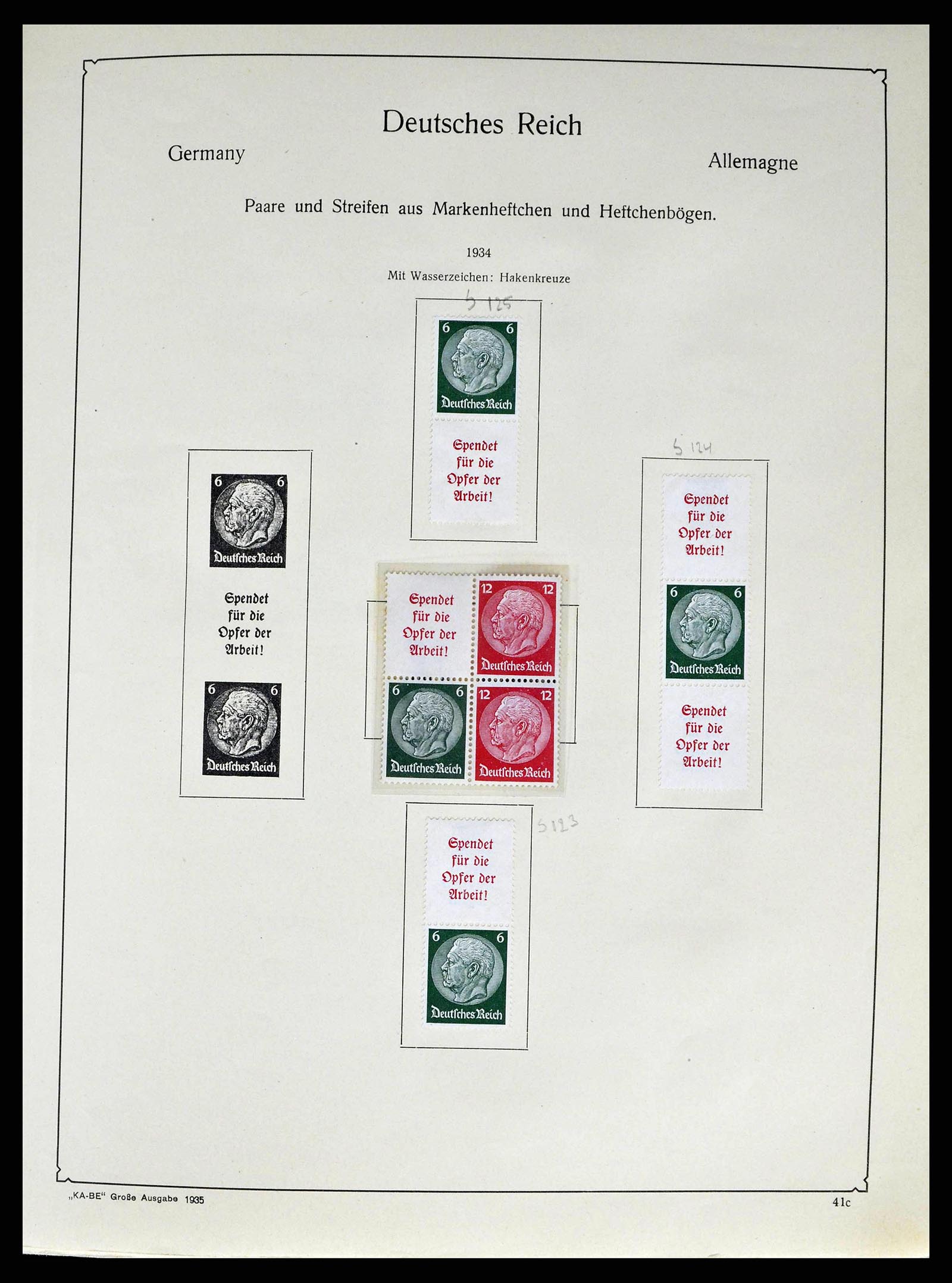 38984 0020 - Stamp collection 38984 German Reich combinations 1913-1940.