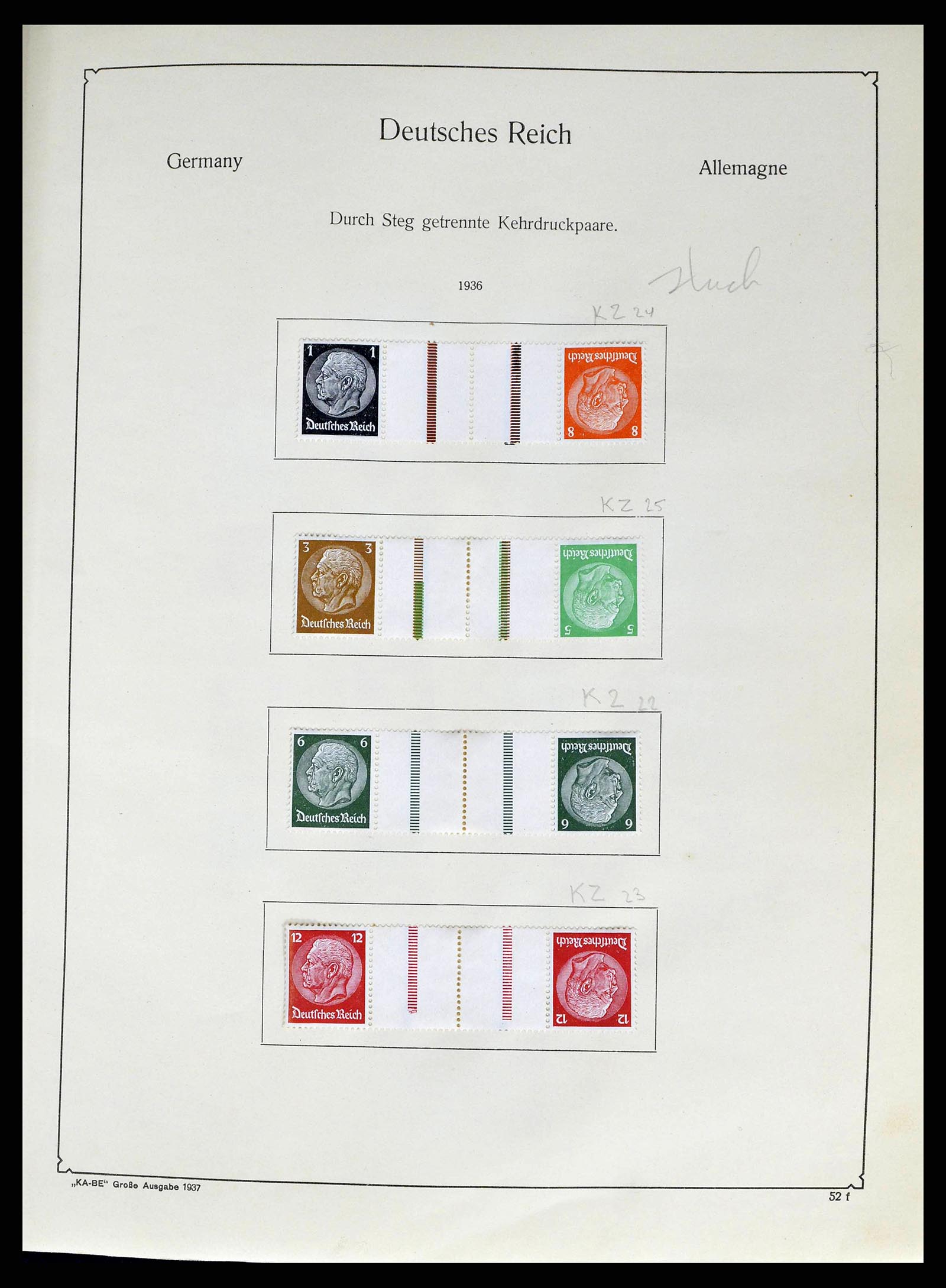 38984 0025 - Postzegelverzameling 38984 Duitse Rijk combinaties 1913-1940.