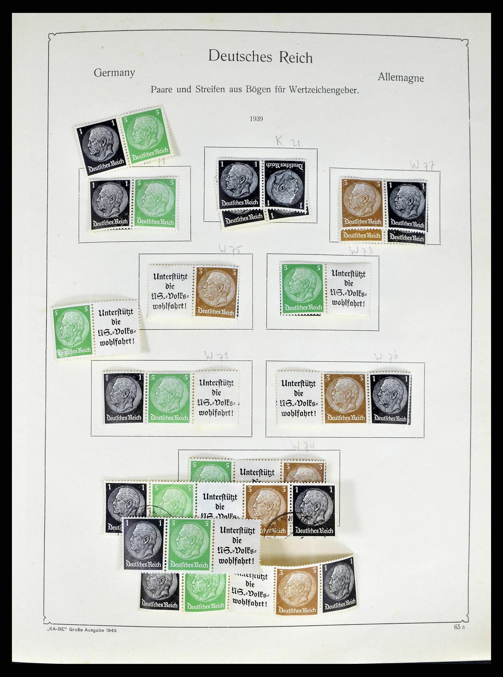38984 0030 - Postzegelverzameling 38984 Duitse Rijk combinaties 1913-1940.