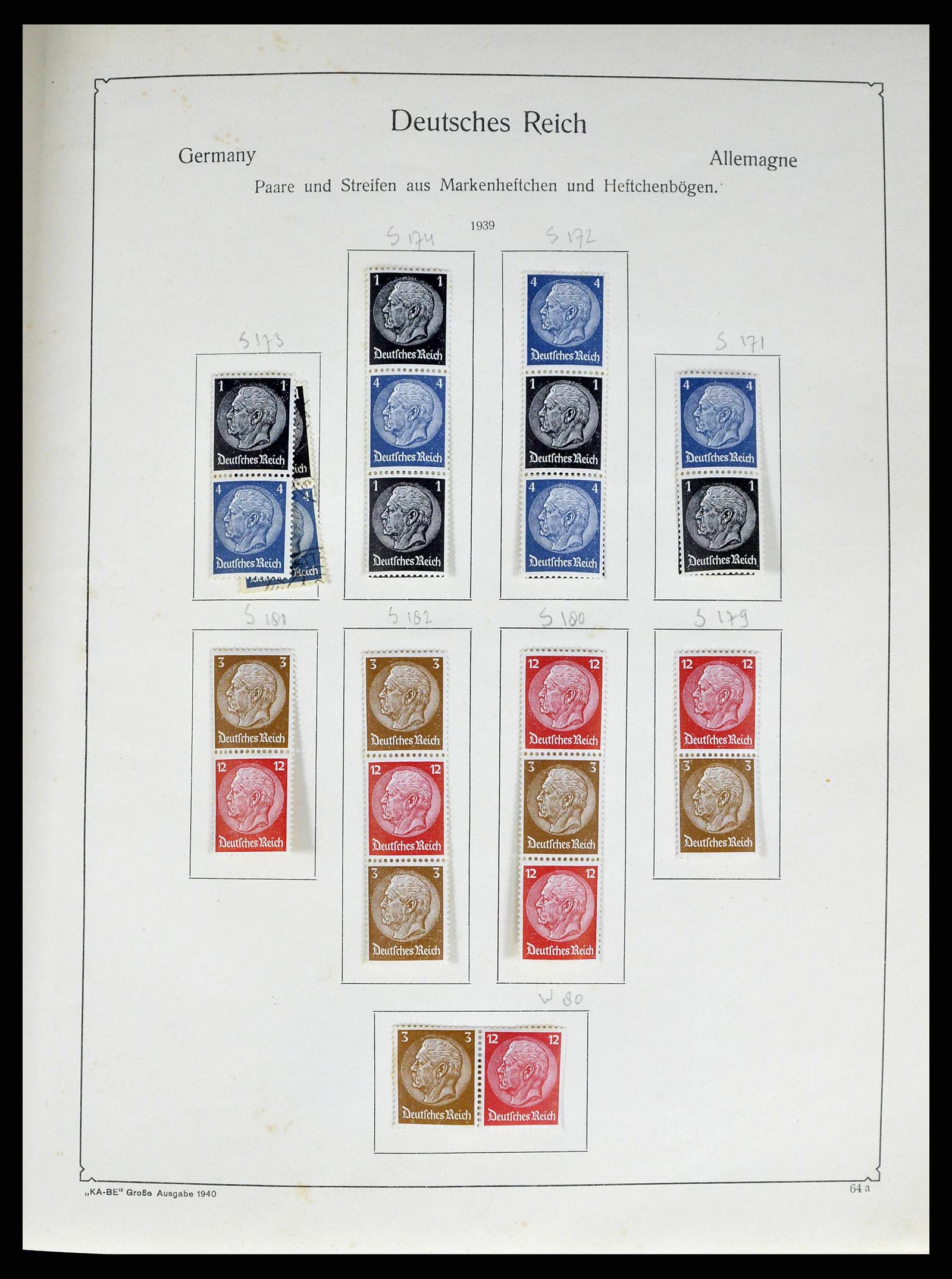 38984 0031 - Stamp collection 38984 German Reich combinations 1913-1940.