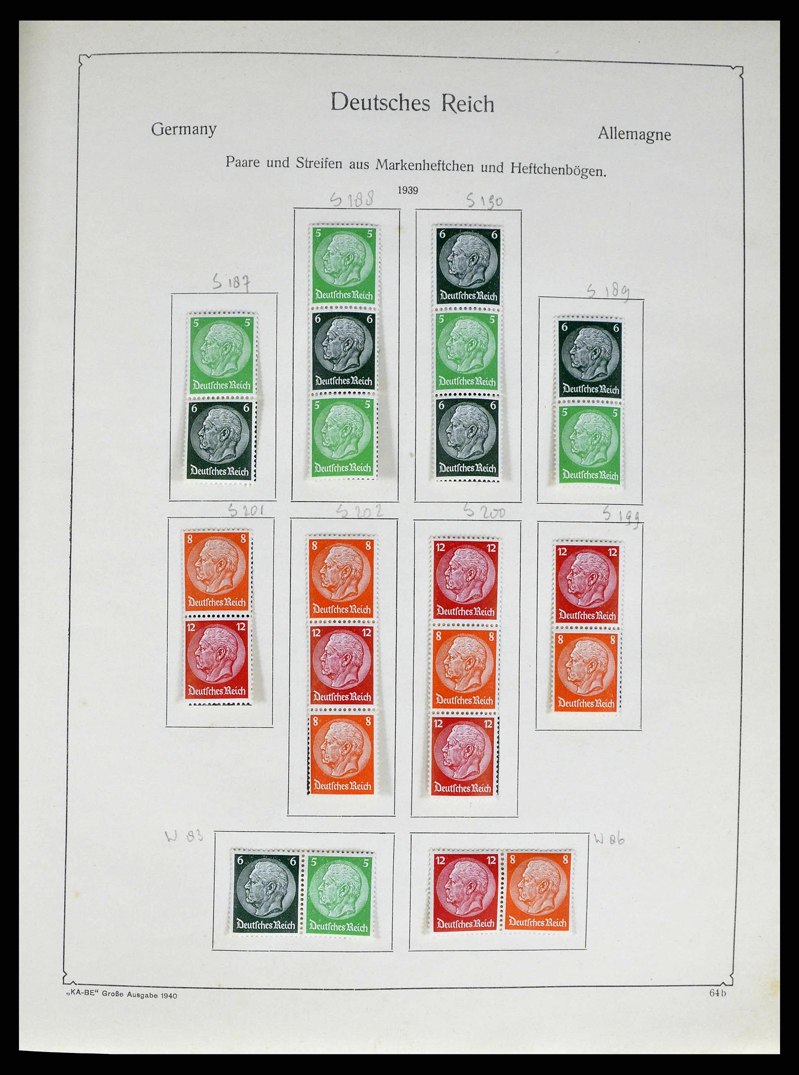 38984 0032 - Postzegelverzameling 38984 Duitse Rijk combinaties 1913-1940.