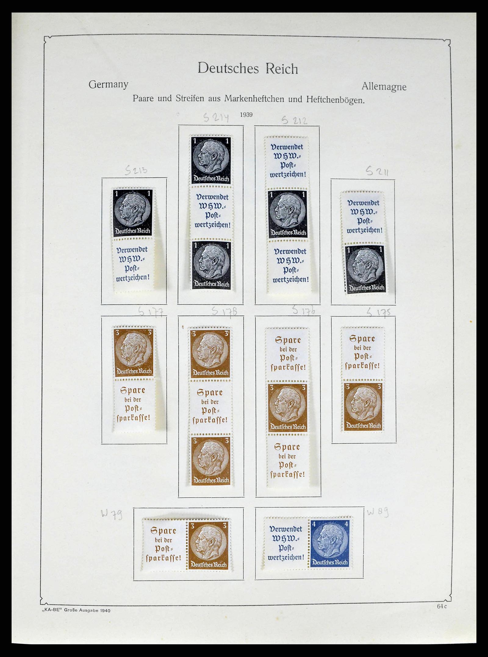 38984 0033 - Postzegelverzameling 38984 Duitse Rijk combinaties 1913-1940.