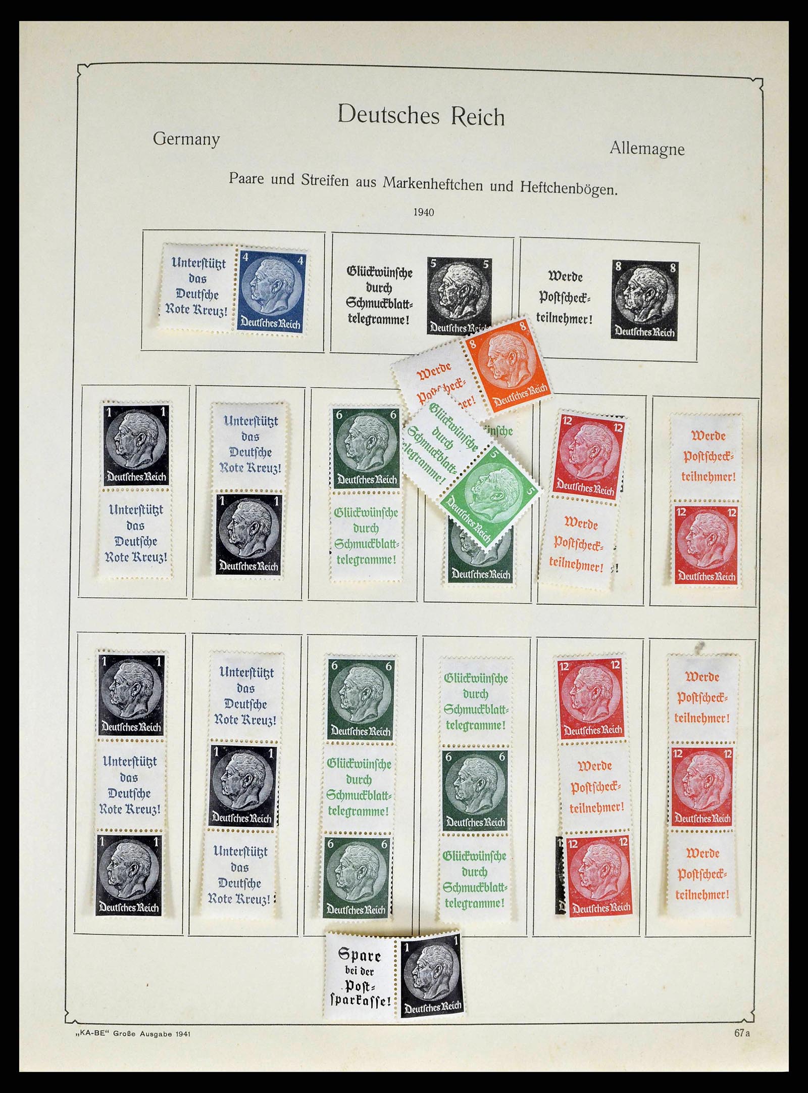 38984 0037 - Stamp collection 38984 German Reich combinations 1913-1940.