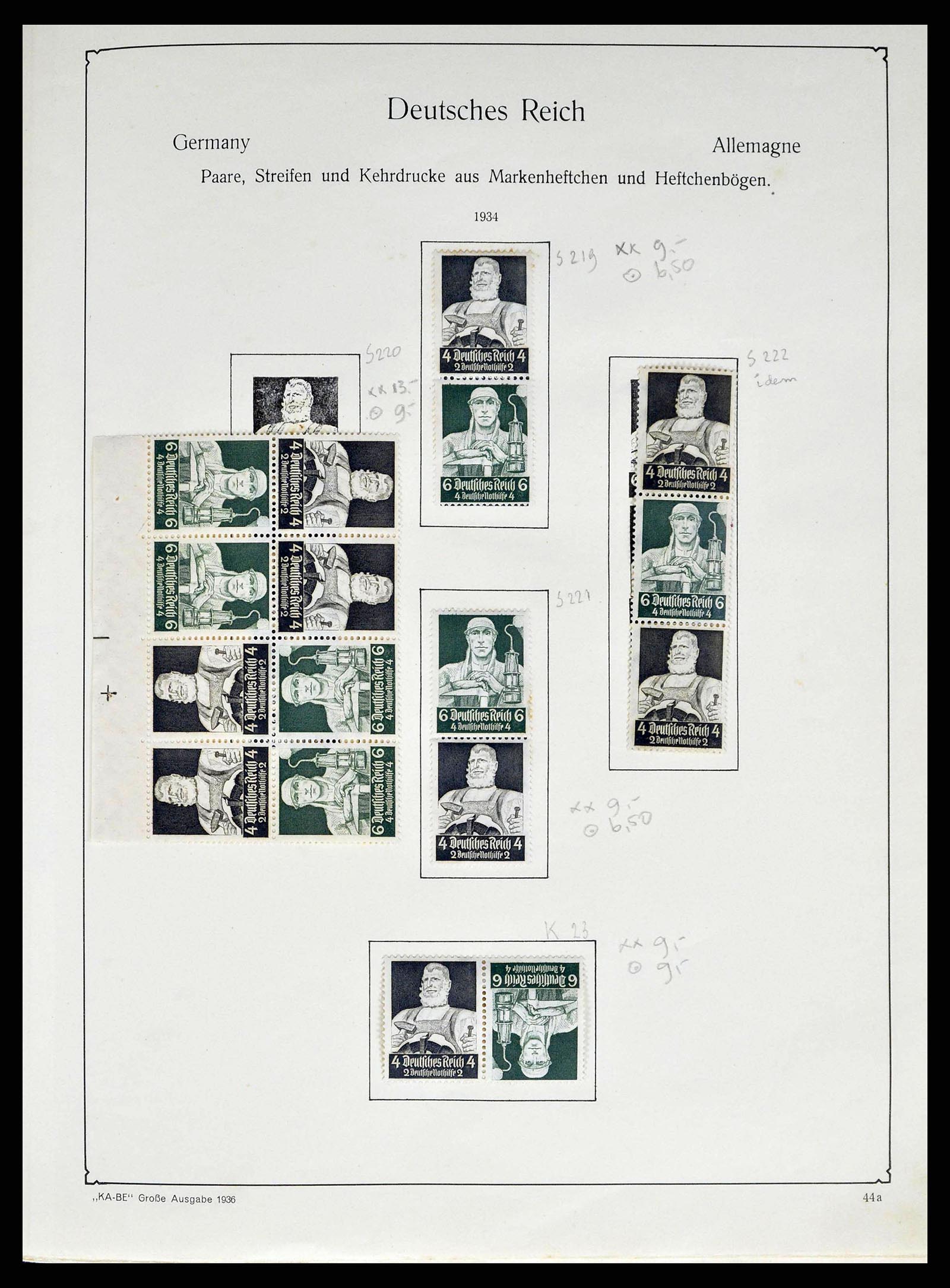 38984 0038 - Stamp collection 38984 German Reich combinations 1913-1940.
