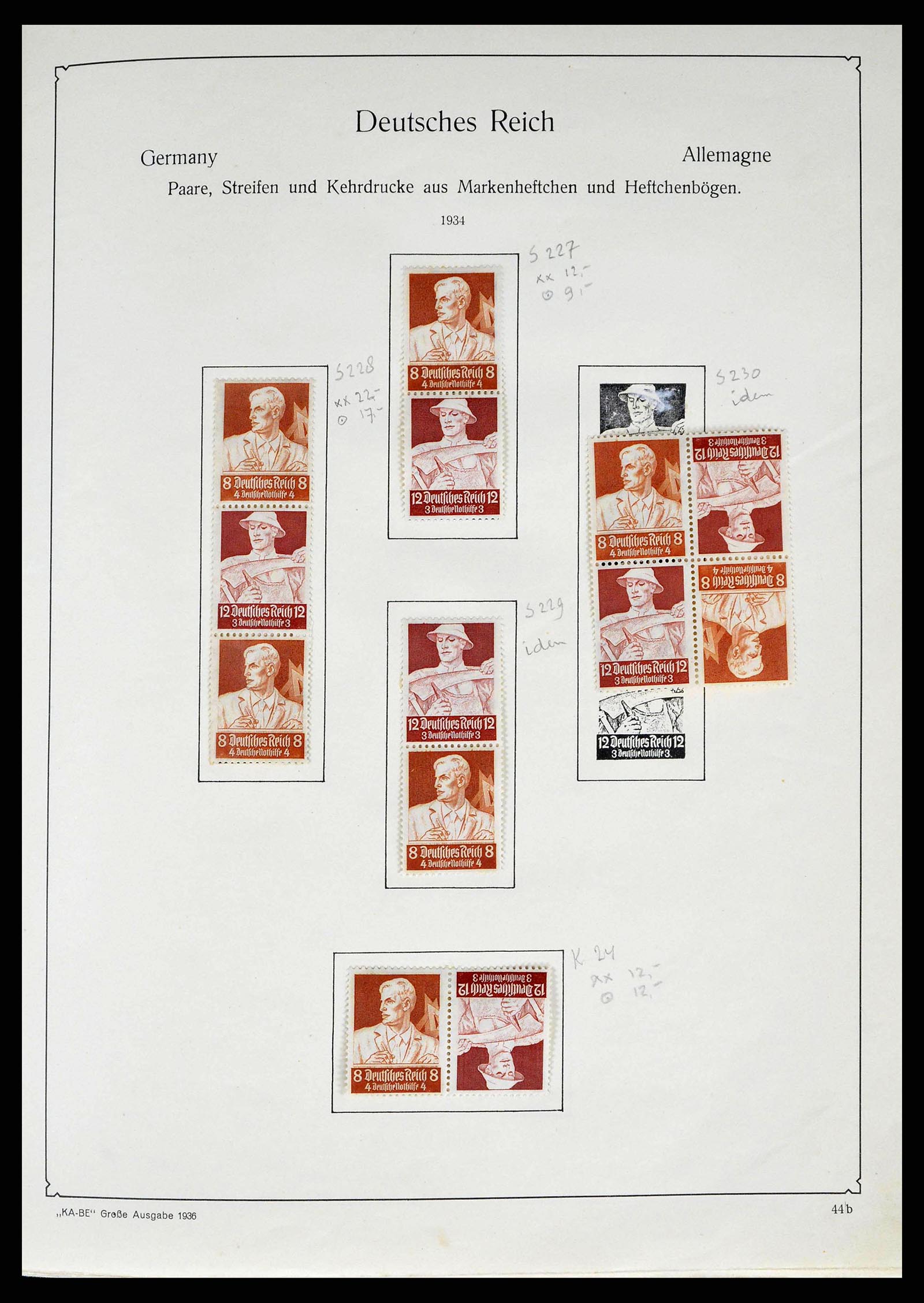 38984 0039 - Postzegelverzameling 38984 Duitse Rijk combinaties 1913-1940.