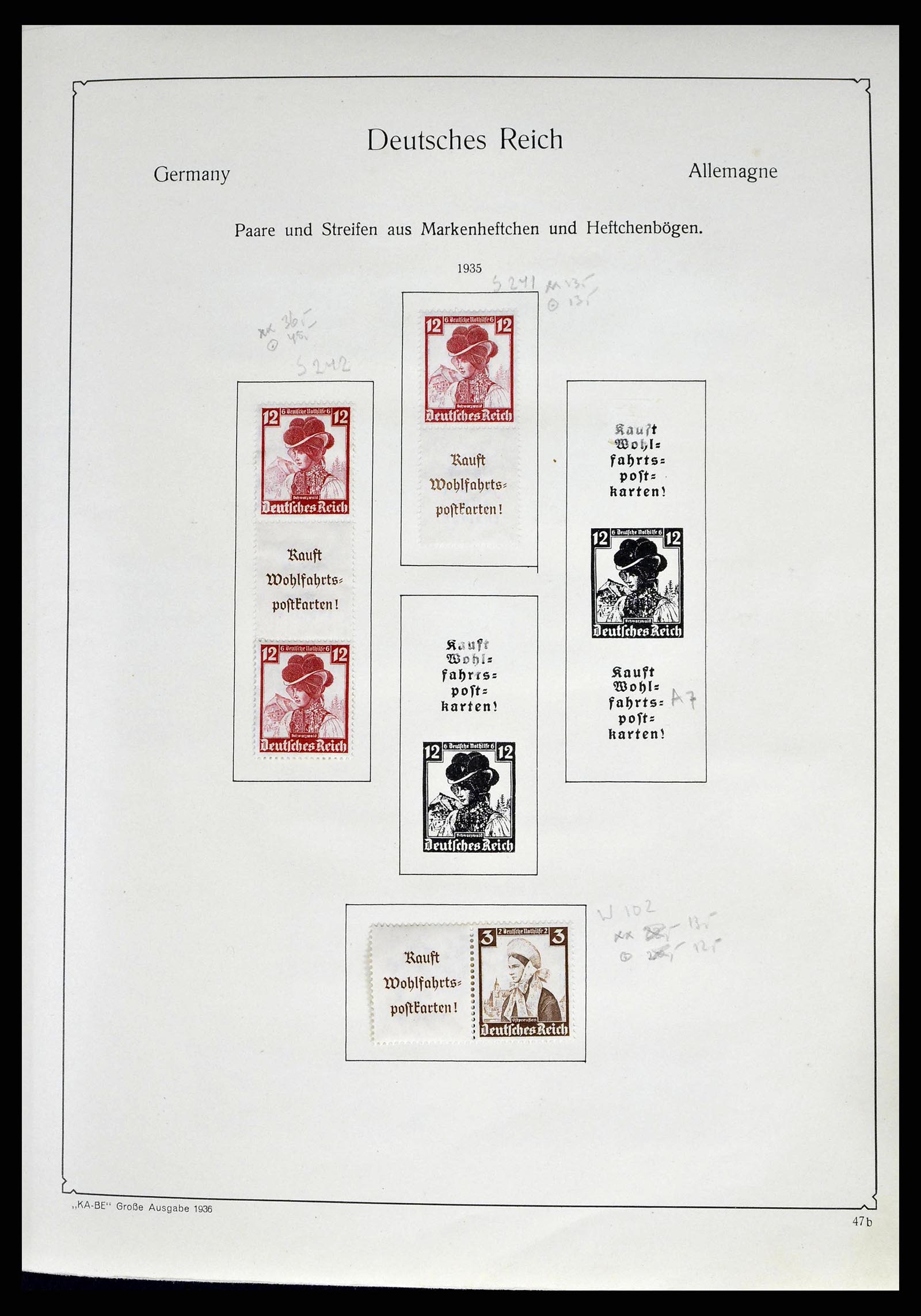 38984 0042 - Postzegelverzameling 38984 Duitse Rijk combinaties 1913-1940.