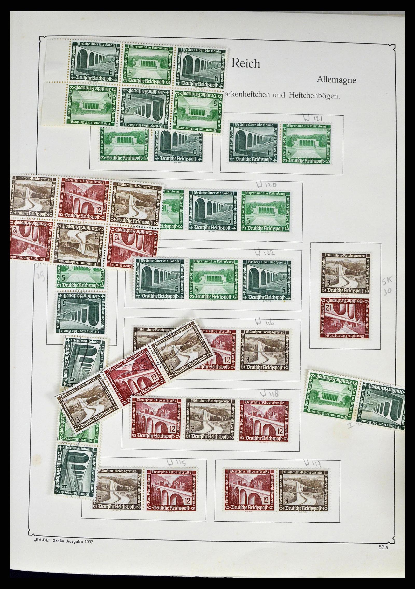 38984 0044 - Stamp collection 38984 German Reich combinations 1913-1940.