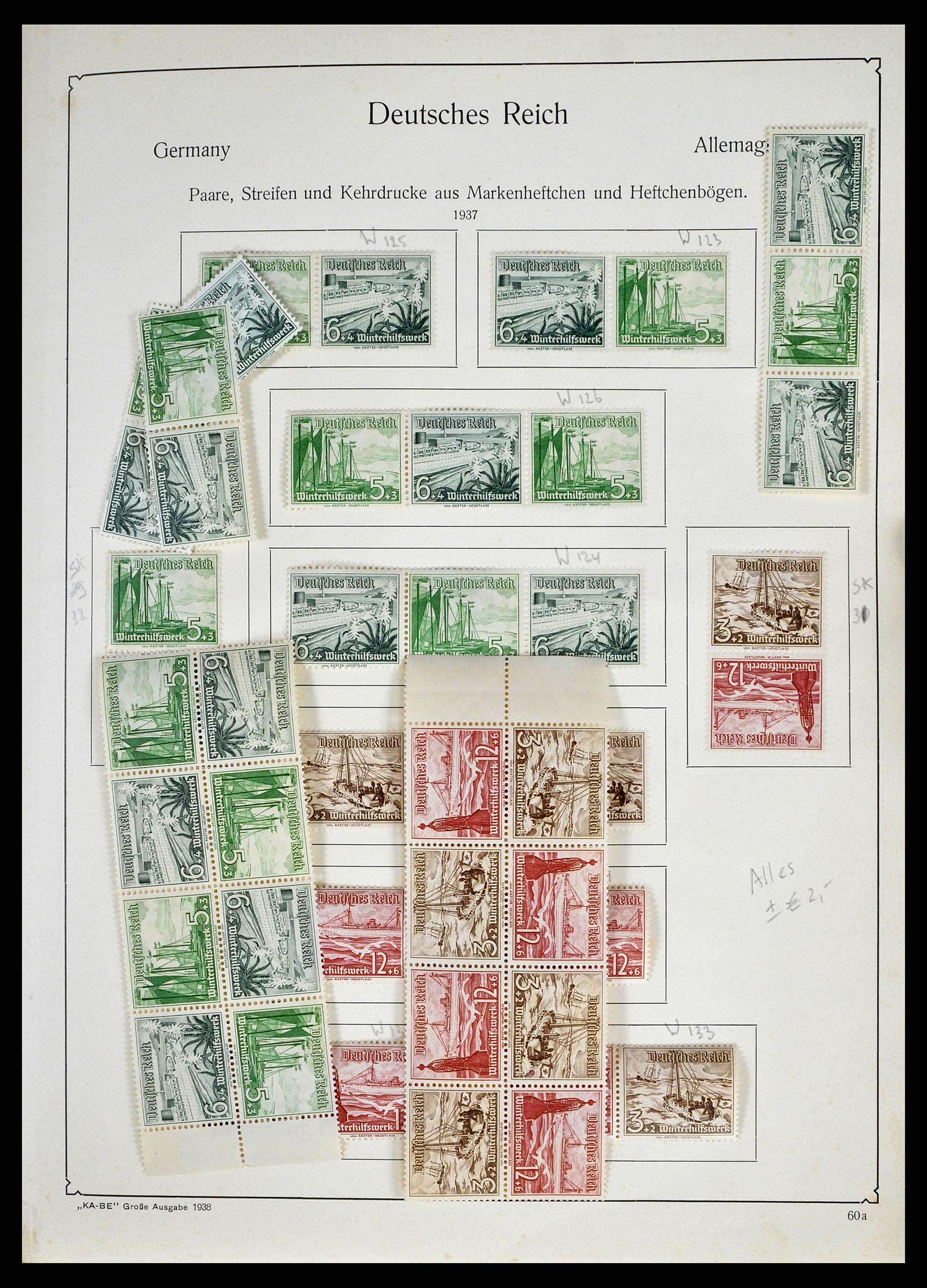 38984 0046 - Postzegelverzameling 38984 Duitse Rijk combinaties 1913-1940.