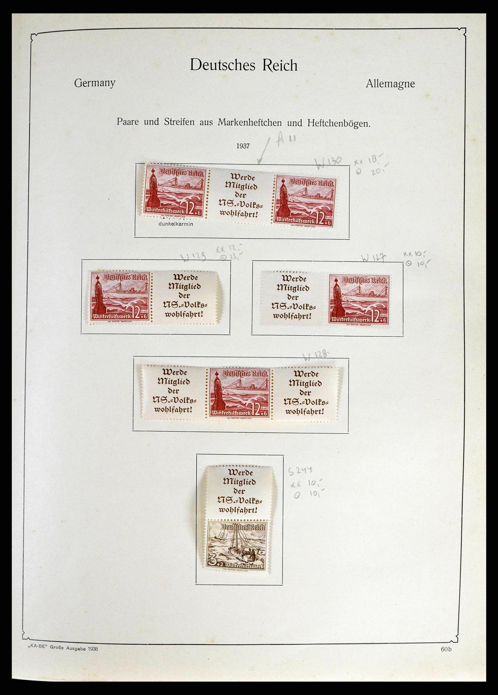 38984 0047 - Stamp collection 38984 German Reich combinations 1913-1940.