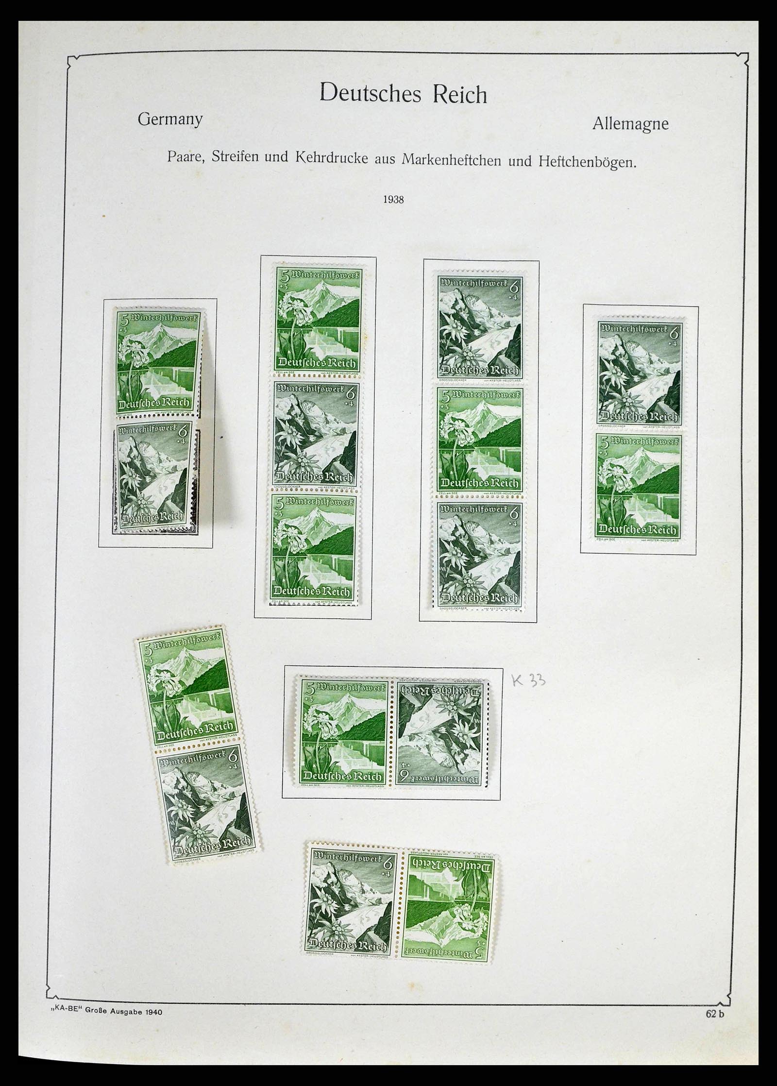 38984 0048 - Stamp collection 38984 German Reich combinations 1913-1940.