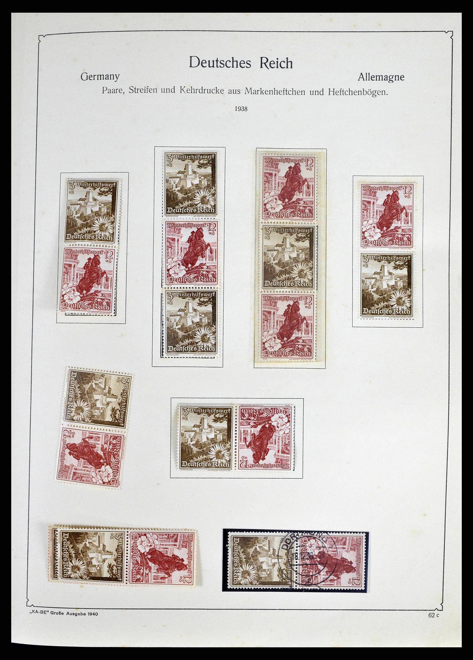38984 0049 - Stamp collection 38984 German Reich combinations 1913-1940.